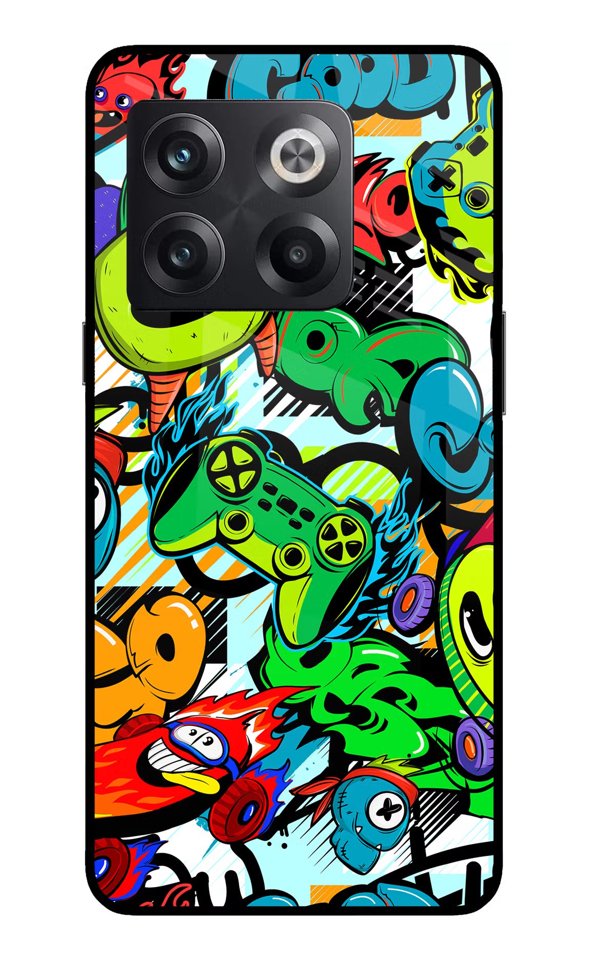 Game Doodle OnePlus 10T 5G Glass Case - Game Doodle OnePlus 10T 5G Glass Case Game Doodle OnePlus 10T 5G Glass Case