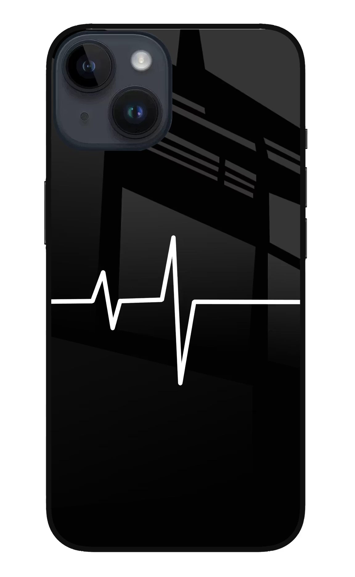 Heart Beats iPhone 14 Glass Case - Heart Beats iPhone 14 Glass Case Heart Beats iPhone 14 Glass Case