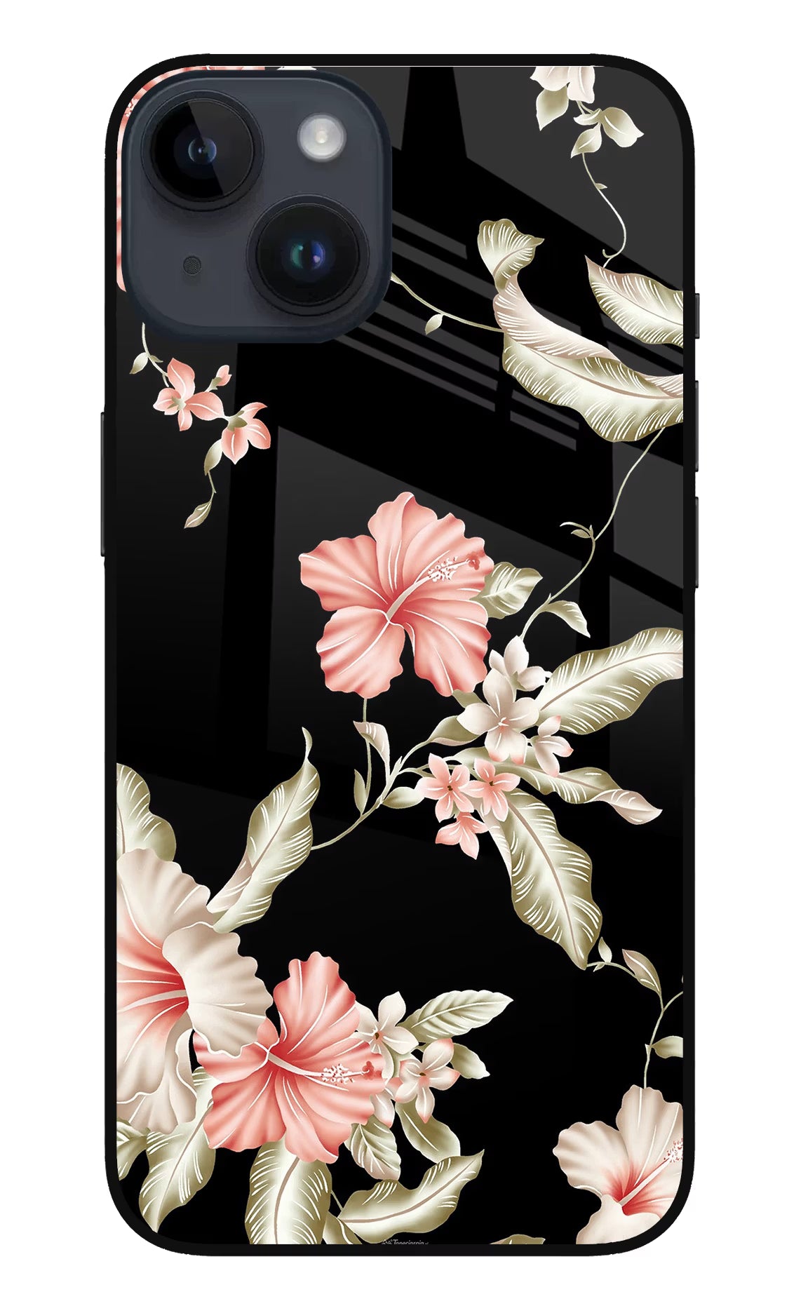 Flowers iPhone 14 Glass Case - Flowers iPhone 14 Glass Case Flowers iPhone 14 Glass Case