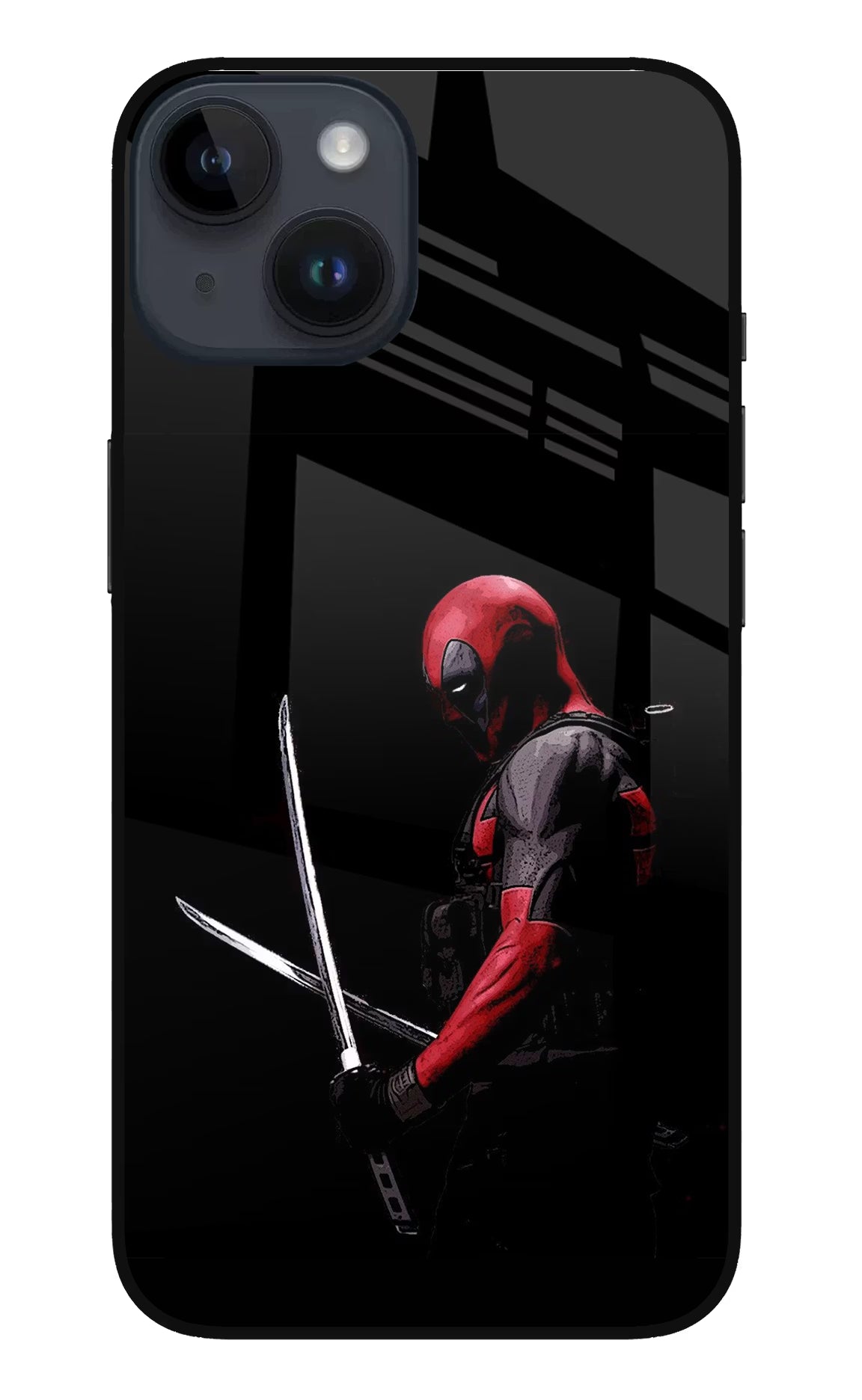 Deadpool iPhone 14 Glass Case - Deadpool iPhone 14 Glass Case Deadpool iPhone 14 Glass Case