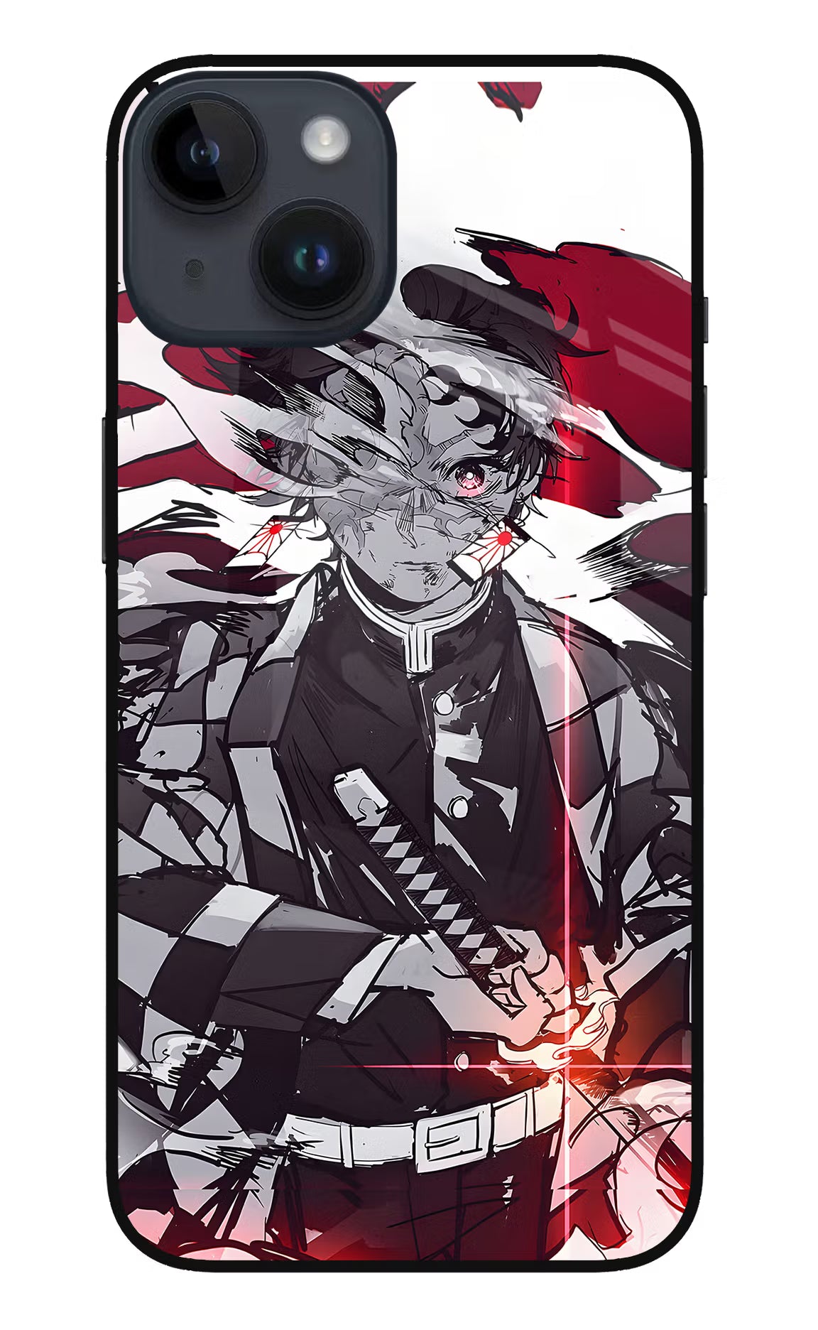 Demon Slayer iPhone 14 Glass Case - Demon Slayer iPhone 14 Glass Case Demon Slayer iPhone 14 Glass Case