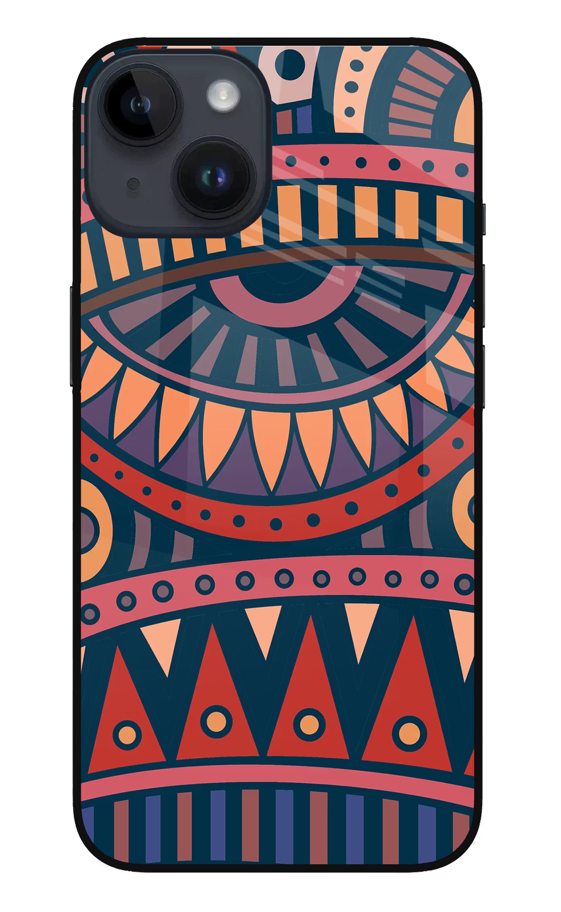 African Culture Design iPhone 14 Glass Case - African Culture Design iPhone 14 Glass Case African Culture Design iPhone 14 Glass Case