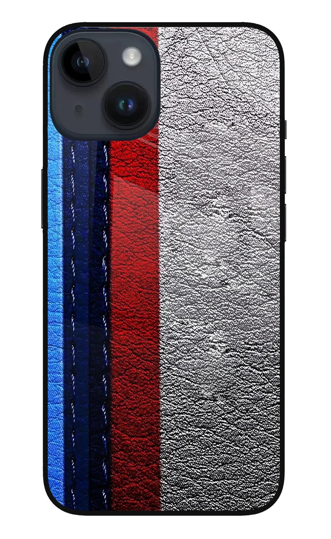 BMW Stripes iPhone 14 Glass Case - BMW Stripes iPhone 14 Glass Case BMW Stripes iPhone 14 Glass Case