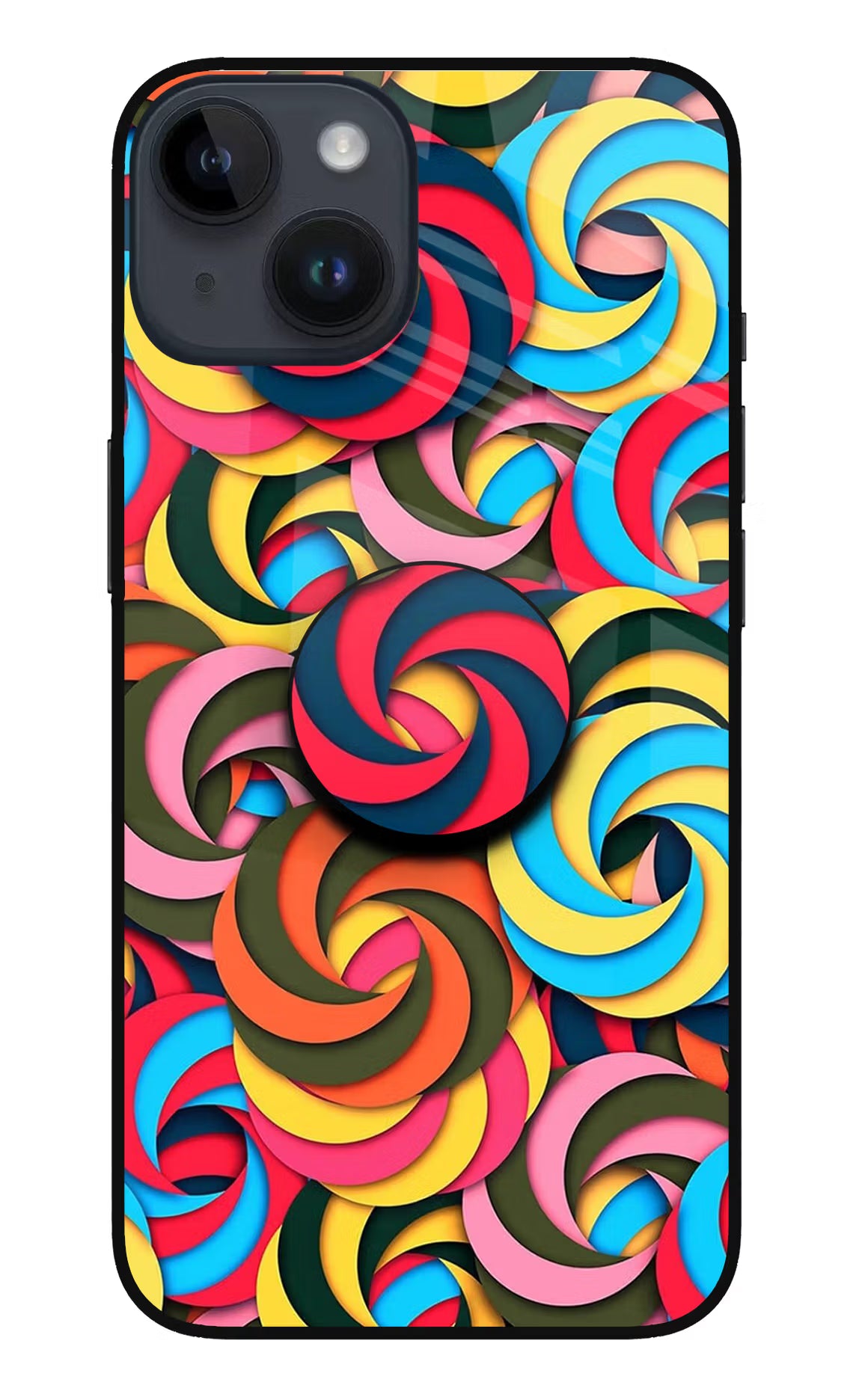 Spiral Pattern iPhone 14 Glass Case - Spiral Pattern iPhone 14 Glass Case Spiral Pattern iPhone 14 Glass Case
