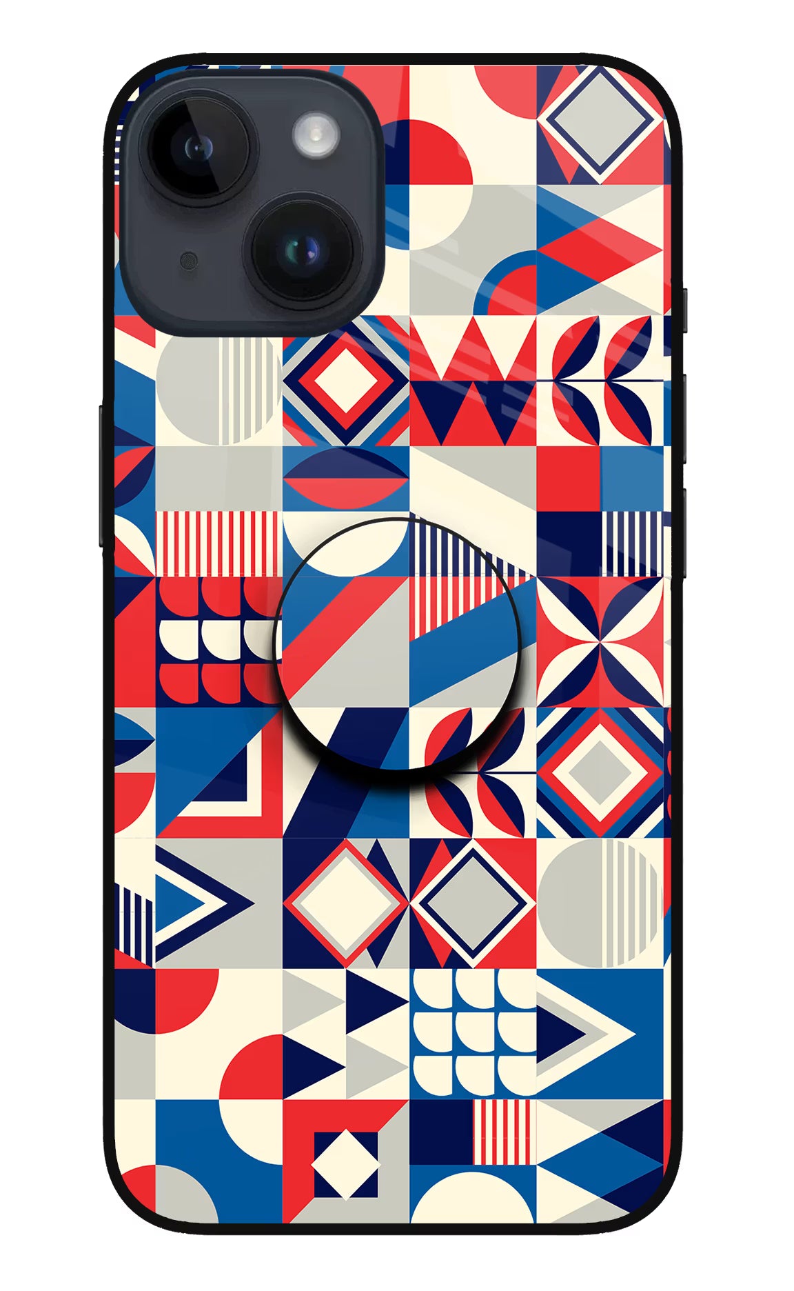 Colorful Pattern iPhone 14 Glass Case - Colorful Pattern iPhone 14 Glass Case Colorful Pattern iPhone 14 Glass Case