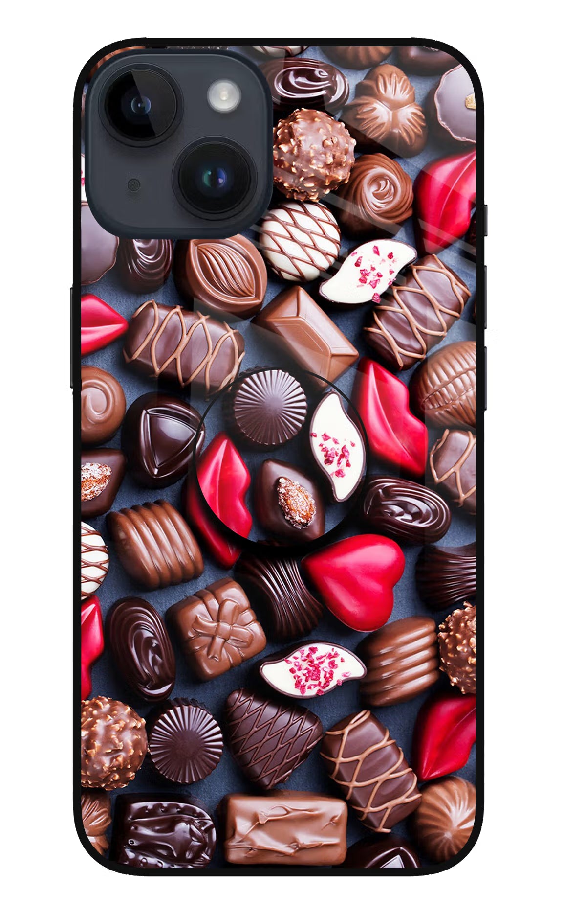 Chocolates iPhone 14 Glass Case - Chocolates iPhone 14 Glass Case Chocolates iPhone 14 Glass Case
