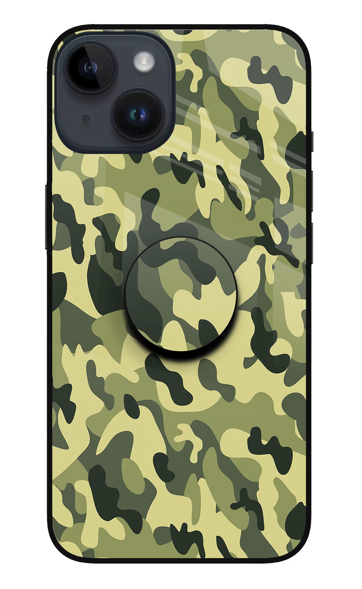 Camouflage iPhone 14 Glass Case - Camouflage iPhone 14 Glass Case Camouflage iPhone 14 Glass Case