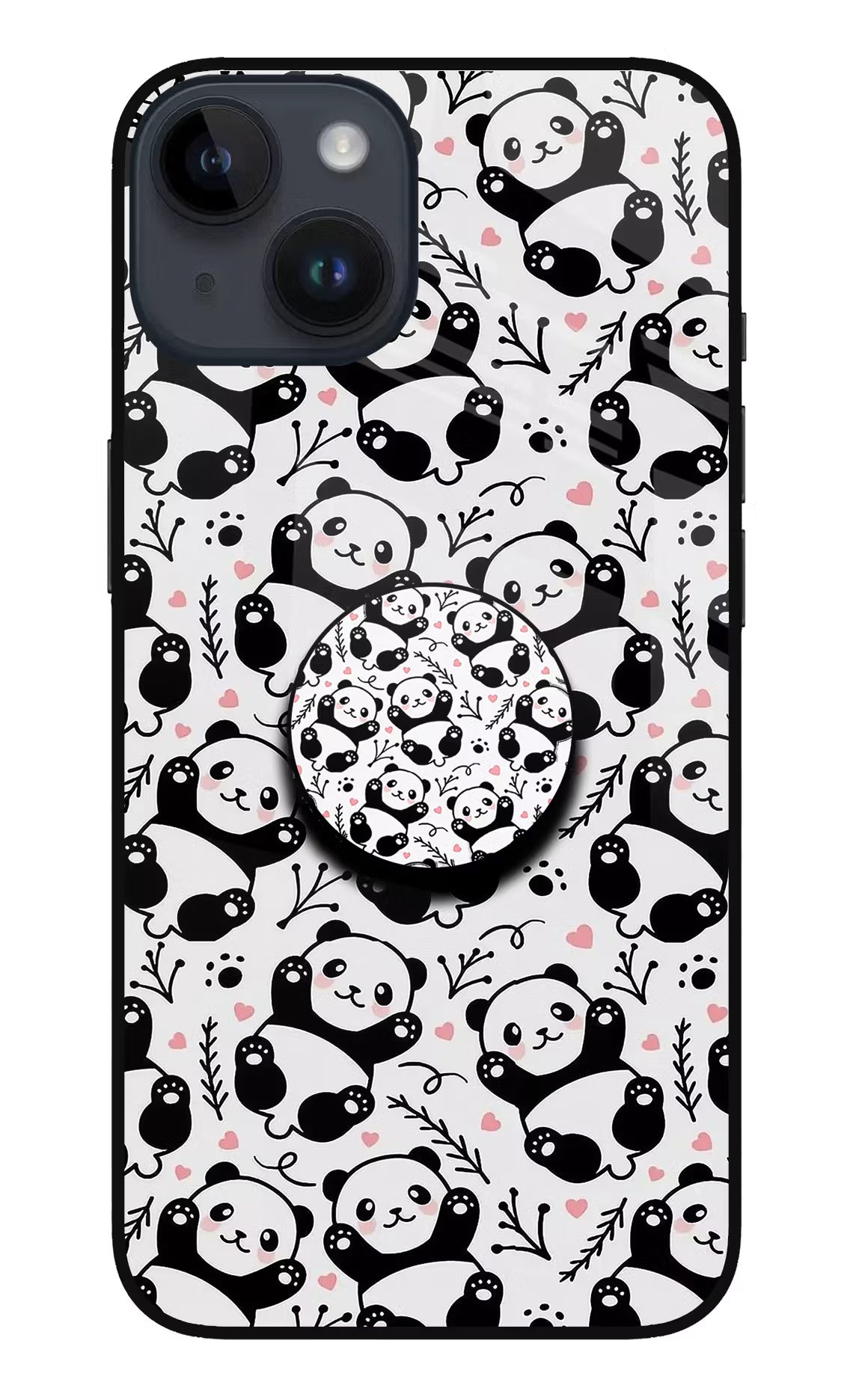 Cute Panda iPhone 14 Glass Case - Cute Panda iPhone 14 Glass Case Cute Panda iPhone 14 Glass Case