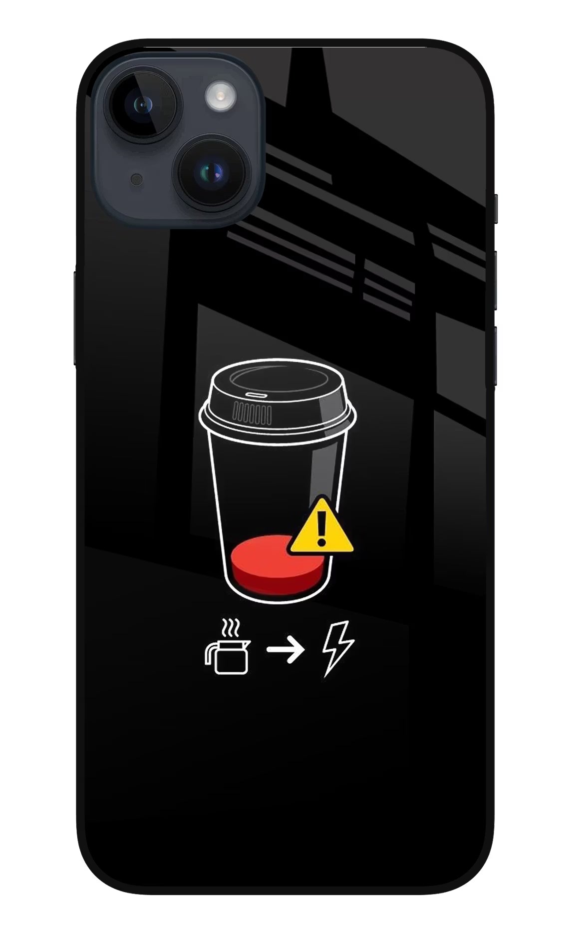 Coffee iPhone 14 Plus Glass Case - Coffee iPhone 14 Plus Glass Case Coffee iPhone 14 Plus Glass Case