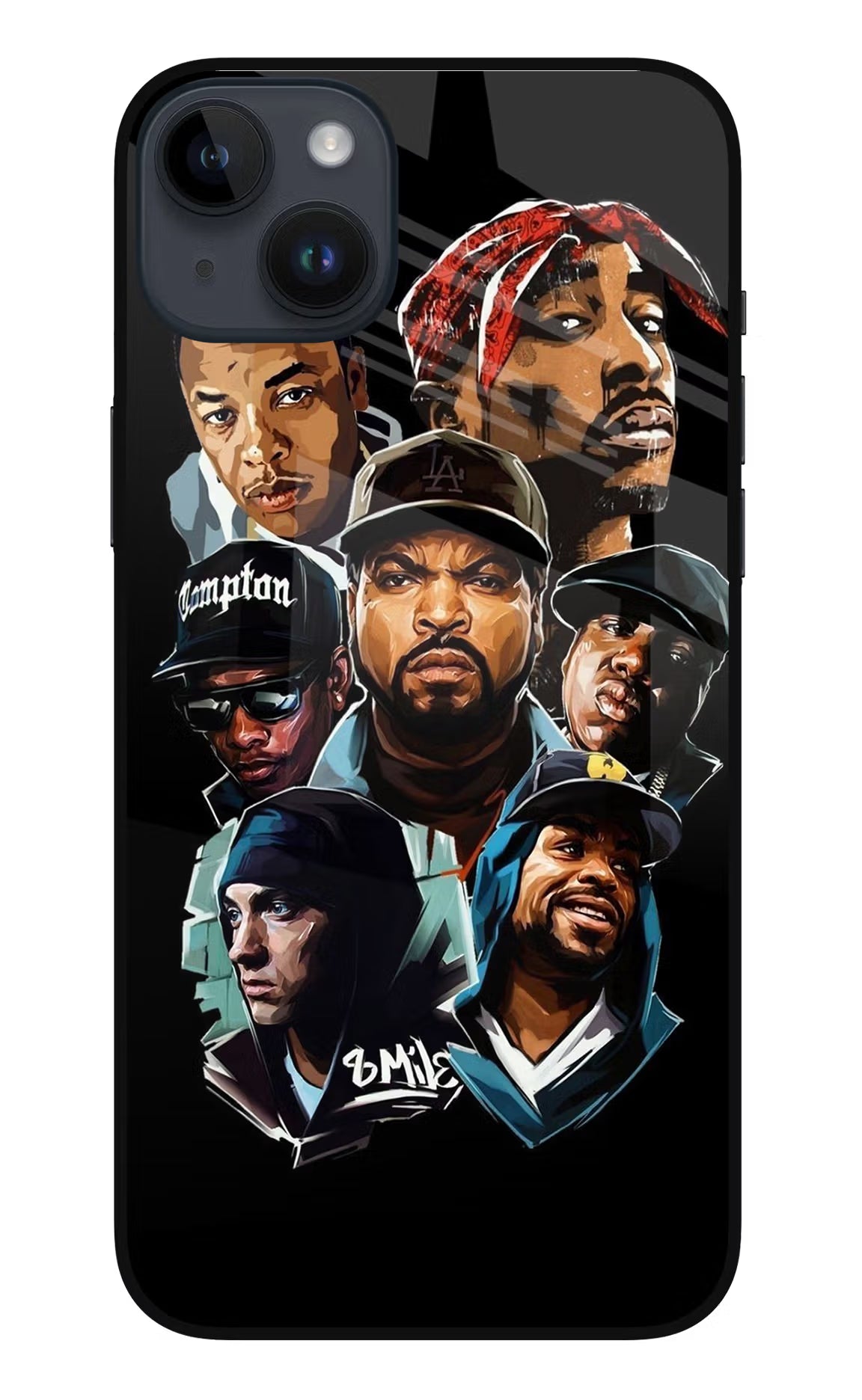 Rappers iPhone 14 Plus Glass Case - Rappers iPhone 14 Plus Glass Case Rappers iPhone 14 Plus Glass Case