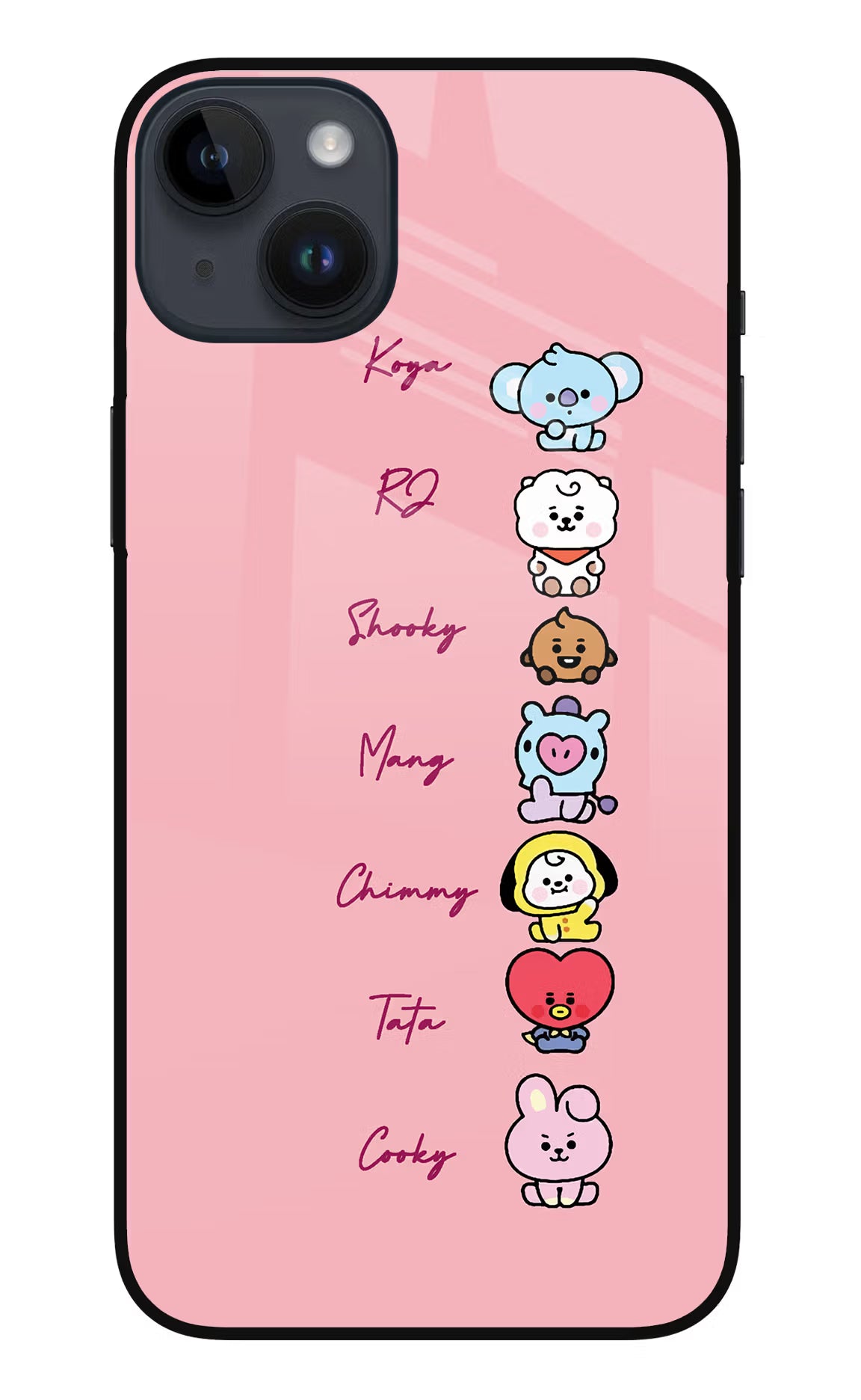 BTS names iPhone 14 Plus Glass Case - BTS names iPhone 14 Plus Glass Case BTS names iPhone 14 Plus Glass Case