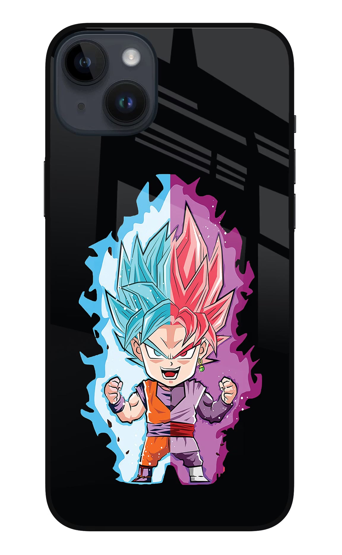 Chota Goku iPhone 14 Plus Glass Case - Chota Goku iPhone 14 Plus Glass Case Chota Goku iPhone 14 Plus Glass Case