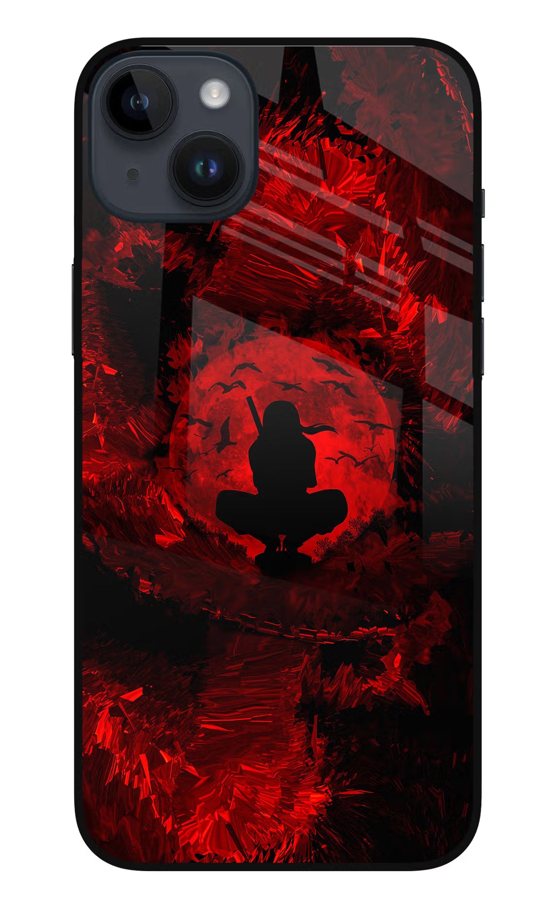 Itachi Uchiha iPhone 14 Plus Glass Case - Itachi Uchiha iPhone 14 Plus Glass Case Itachi Uchiha iPhone 14 Plus Glass Case