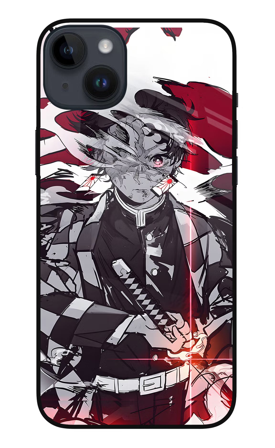 Demon Slayer iPhone 14 Plus Glass Case - Demon Slayer iPhone 14 Plus Glass Case Demon Slayer iPhone 14 Plus Glass Case