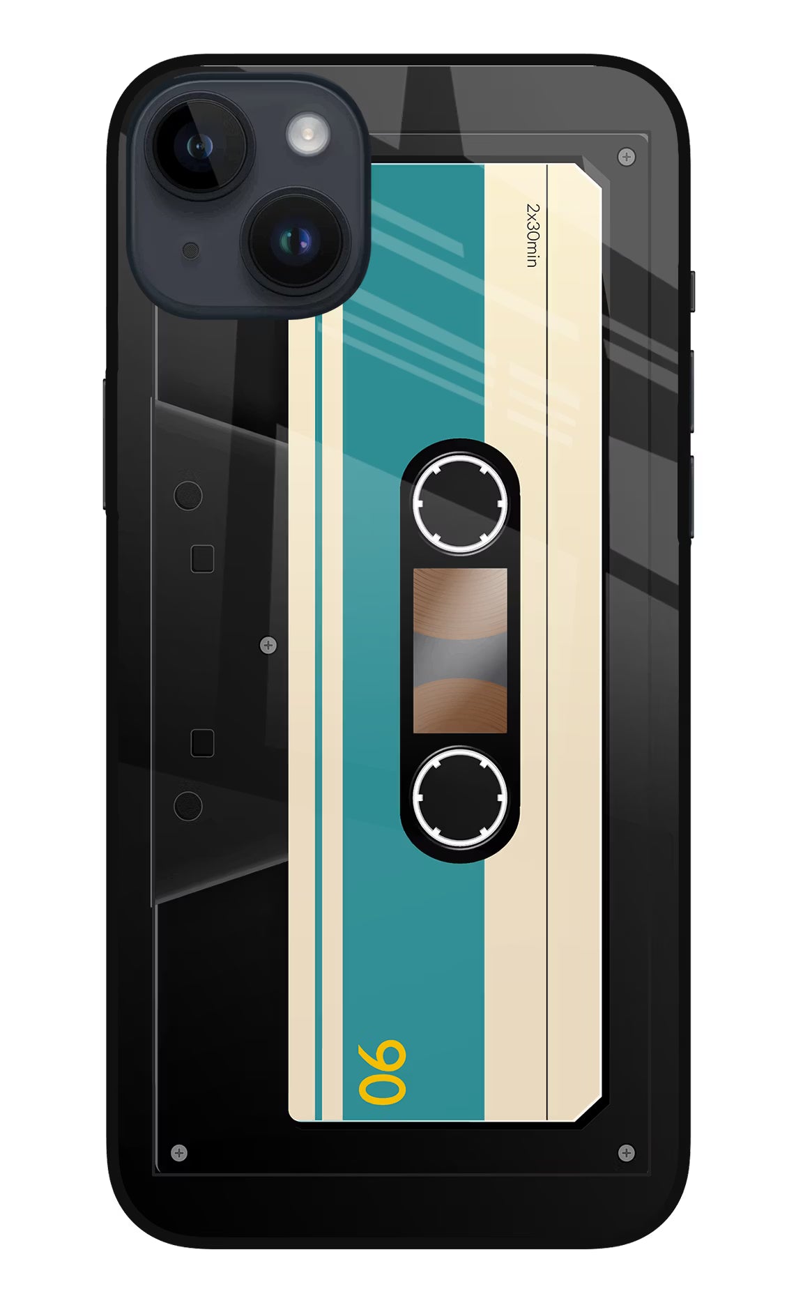 Cassette iPhone 14 Plus Glass Case - Cassette iPhone 14 Plus Glass Case Cassette iPhone 14 Plus Glass Case