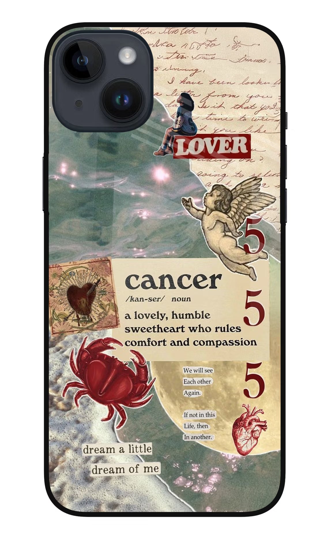 Cancer Zodiac iPhone 14 Plus Glass Case - Cancer Zodiac iPhone 14 Plus Glass Case Cancer Zodiac iPhone 14 Plus Glass Case