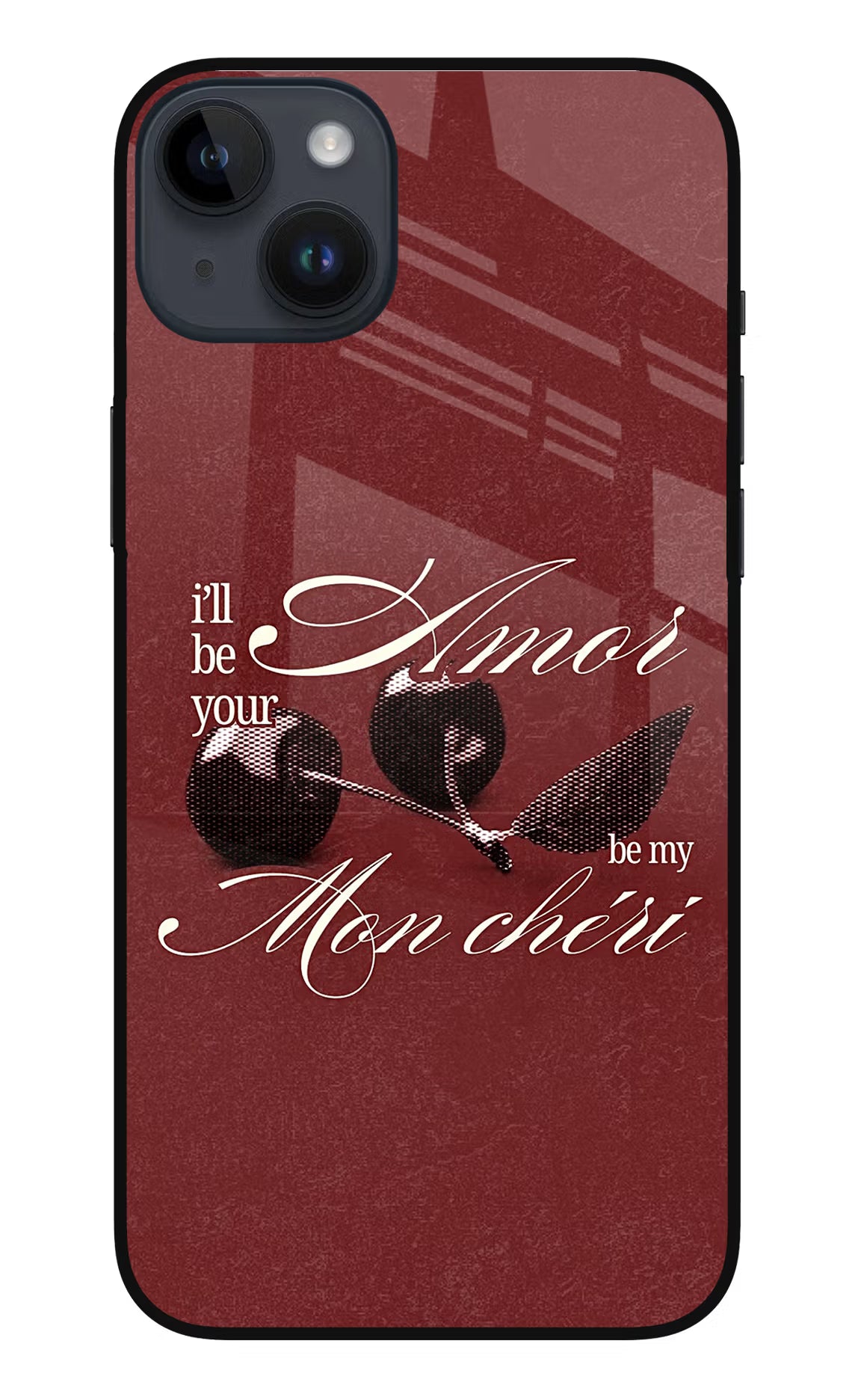 Velvet Cherry iPhone 14 Plus Glass Case - Velvet Cherry iPhone 14 Plus Glass Case Velvet Cherry iPhone 14 Plus Glass Case