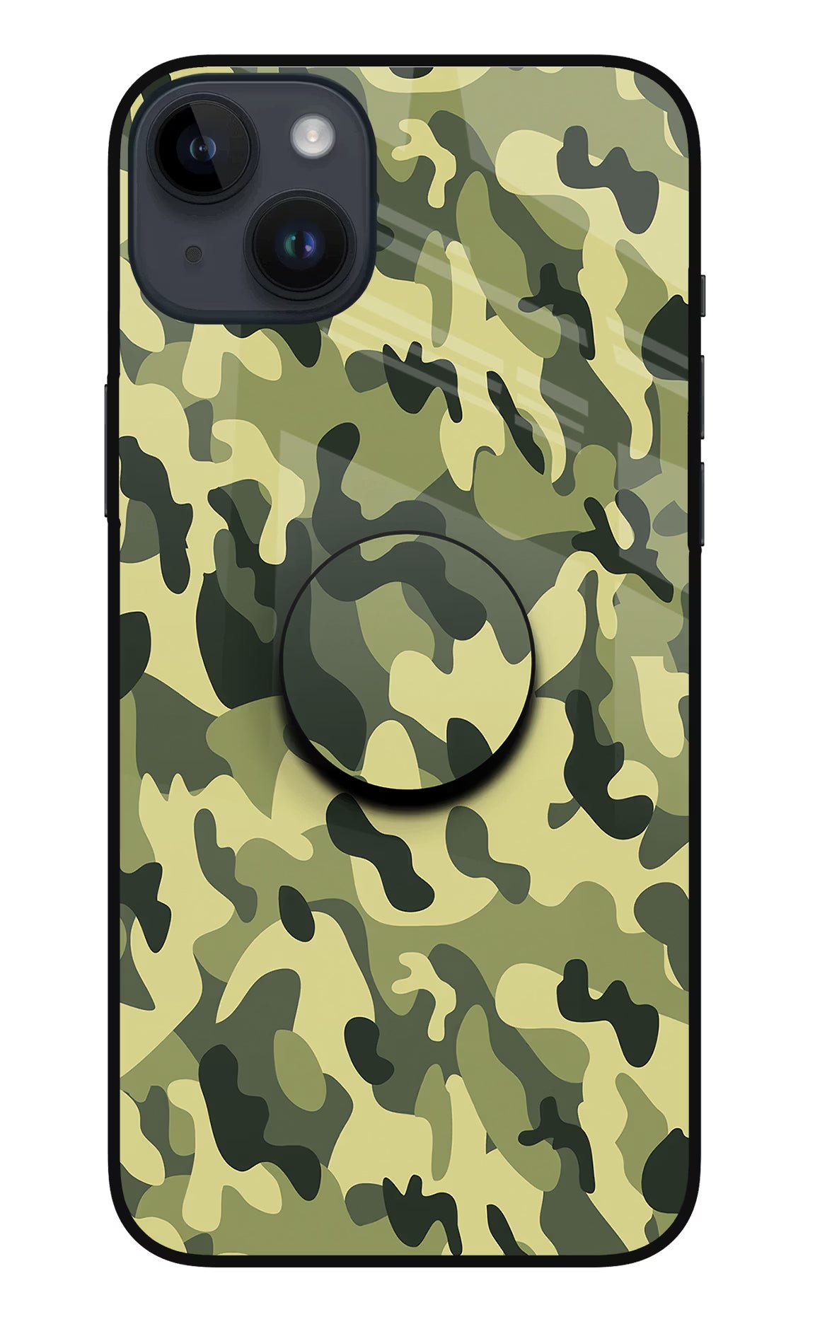 Camouflage iPhone 14 Plus Glass Case - Camouflage iPhone 14 Plus Glass Case Camouflage iPhone 14 Plus Glass Case