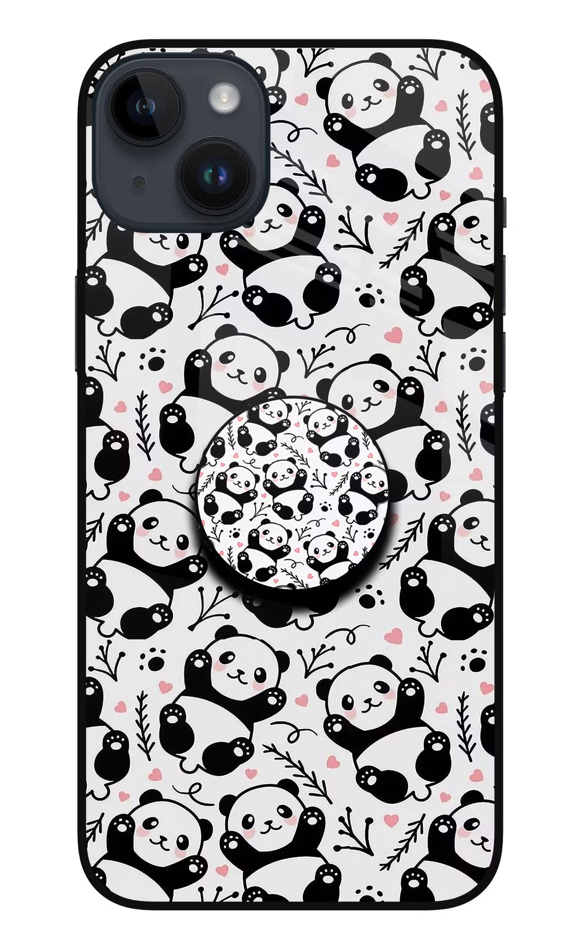 Cute Panda iPhone 14 Plus Glass Case - Cute Panda iPhone 14 Plus Glass Case Cute Panda iPhone 14 Plus Glass Case