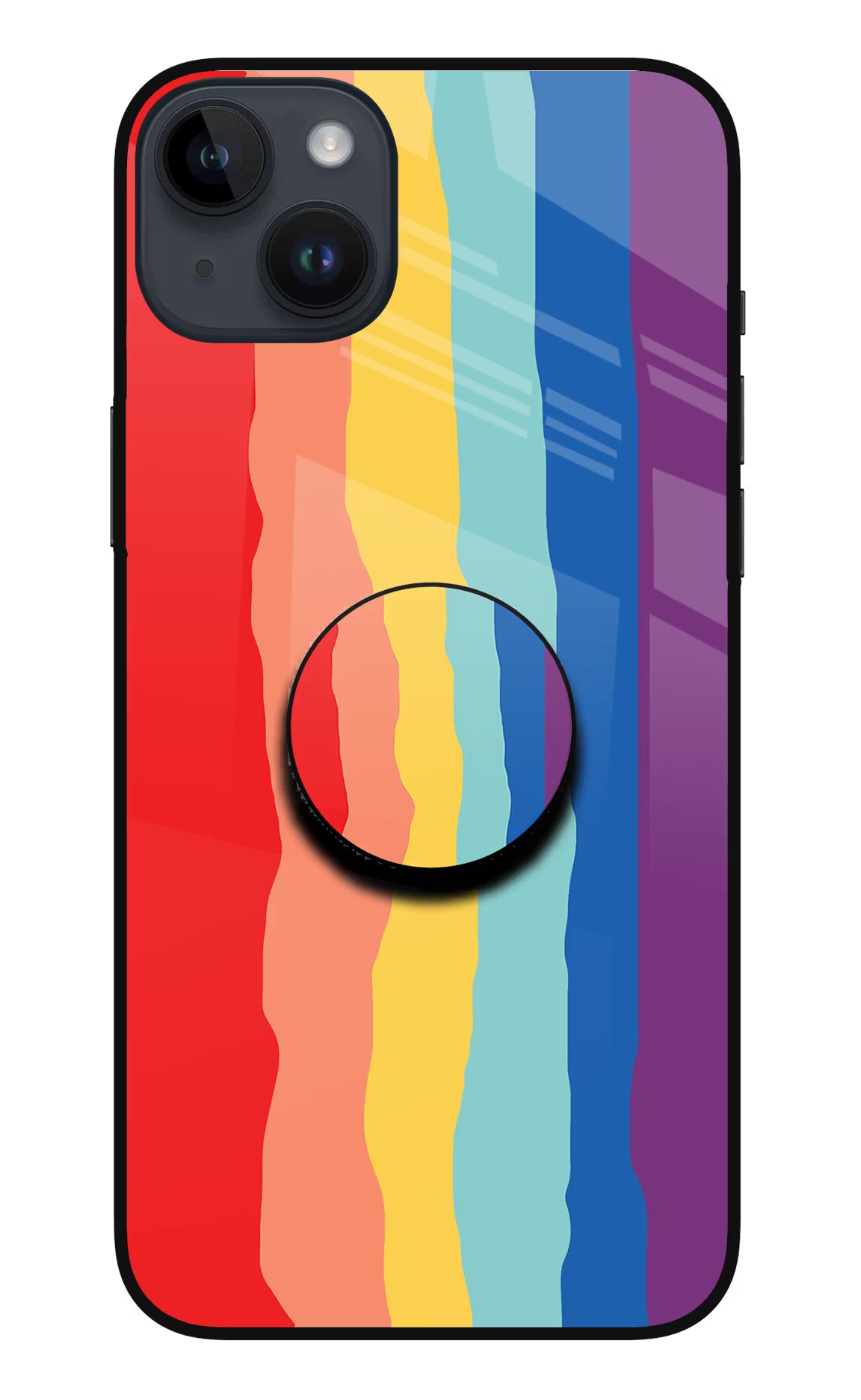 Rainbow iPhone 14 Plus Glass Case - Rainbow iPhone 14 Plus Glass Case Rainbow iPhone 14 Plus Glass Case