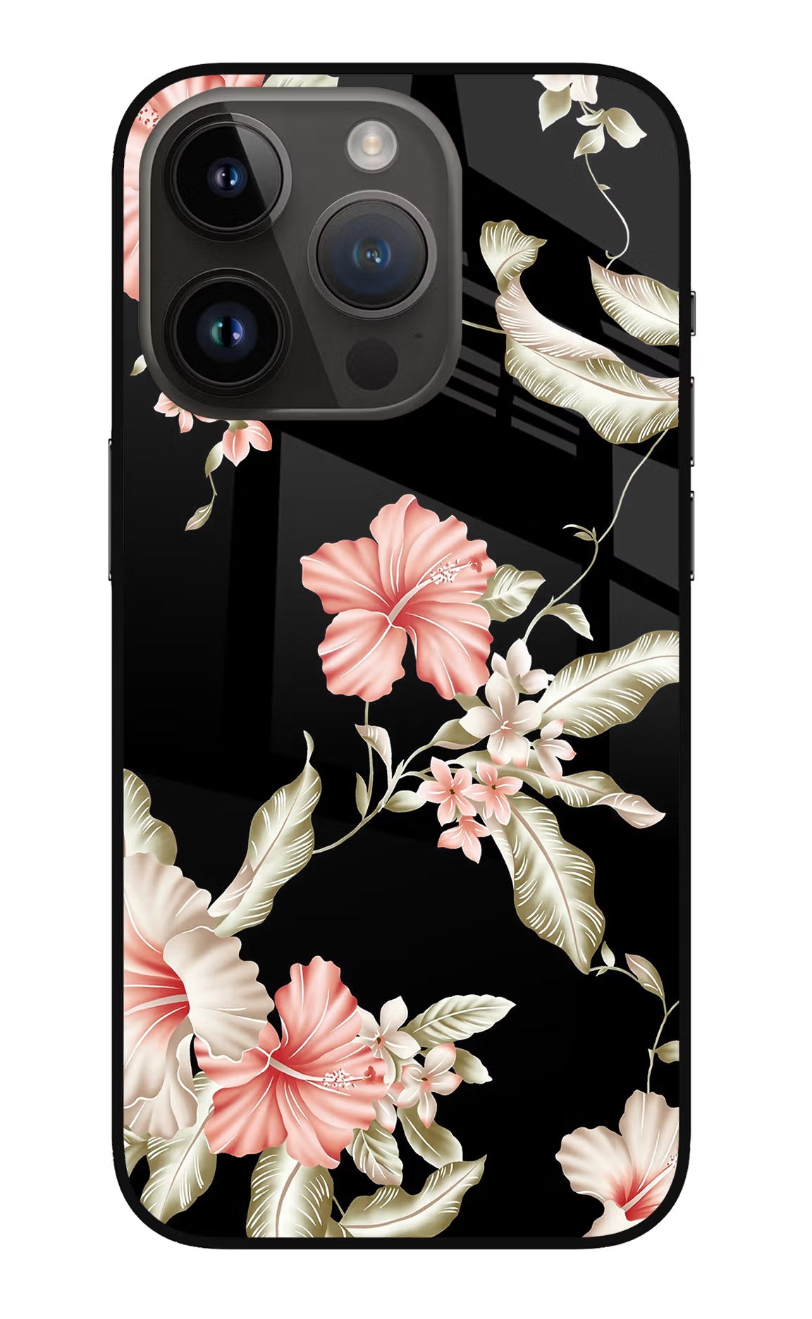 Flowers iPhone 14 Pro Glass Case - Flowers iPhone 14 Pro Glass Case Flowers iPhone 14 Pro Glass Case