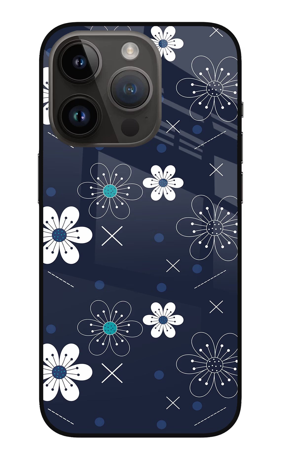 Flowers iPhone 14 Pro Glass Case - Flowers iPhone 14 Pro Glass Case Flowers iPhone 14 Pro Glass Case