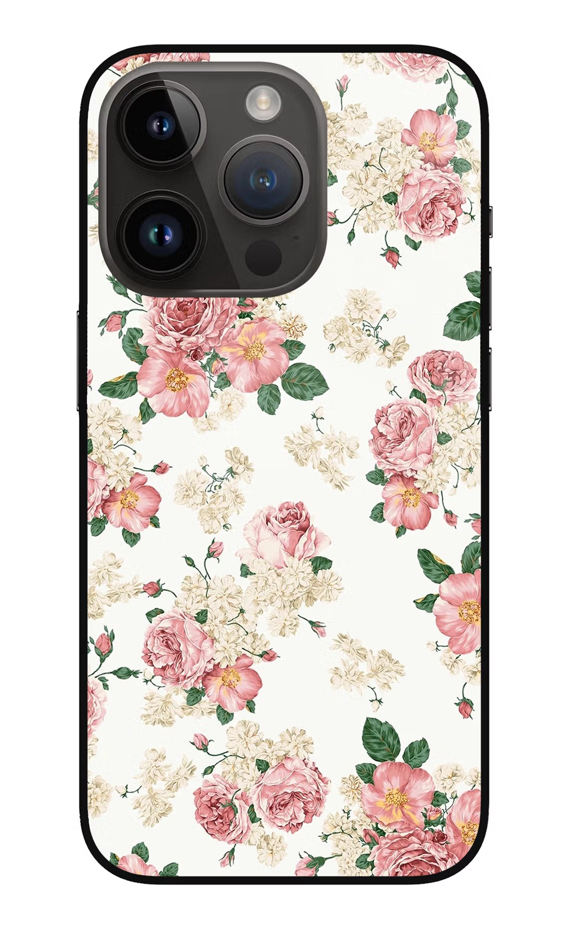 Flowers iPhone 14 Pro Glass Case - Flowers iPhone 14 Pro Glass Case Flowers iPhone 14 Pro Glass Case