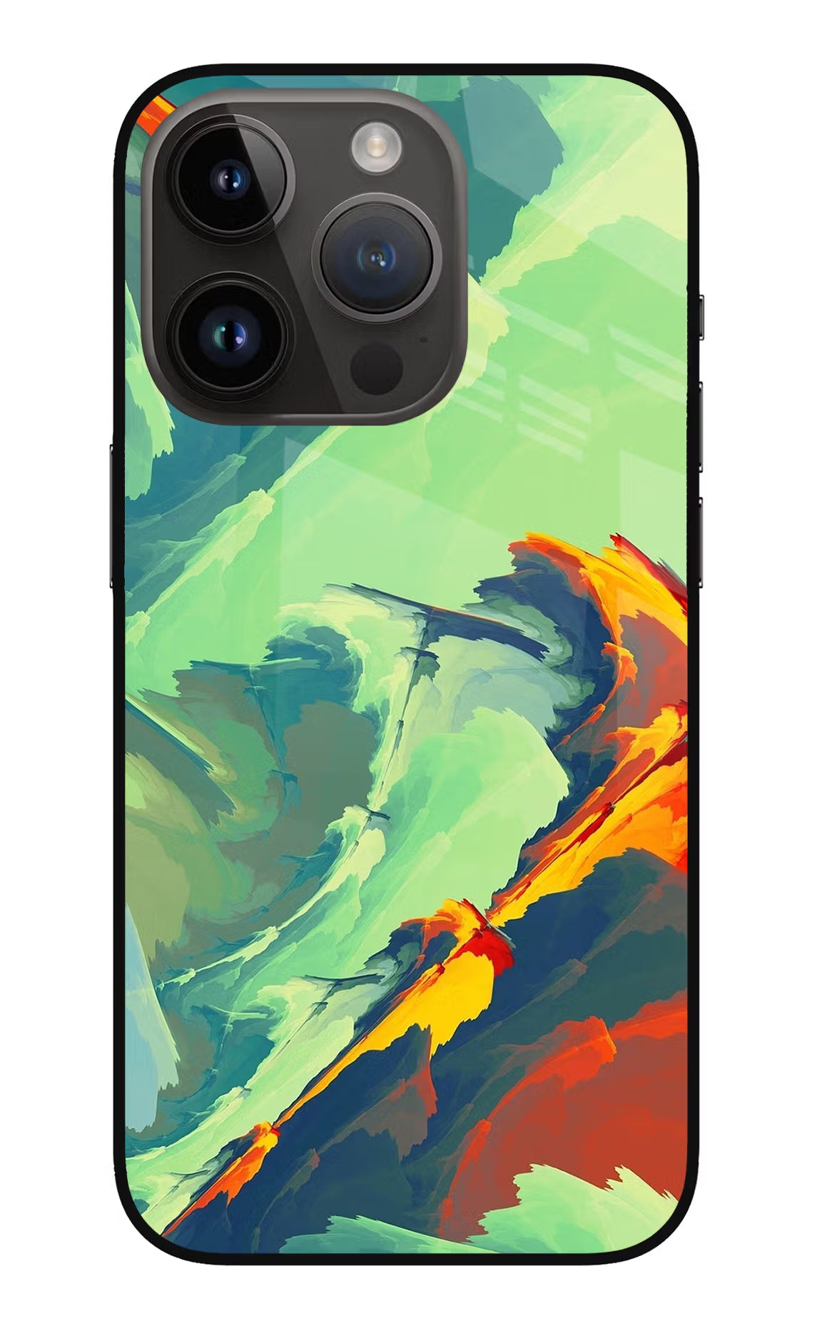 Paint Art iPhone 14 Pro Glass Case - Paint Art iPhone 14 Pro Glass Case Paint Art iPhone 14 Pro Glass Case