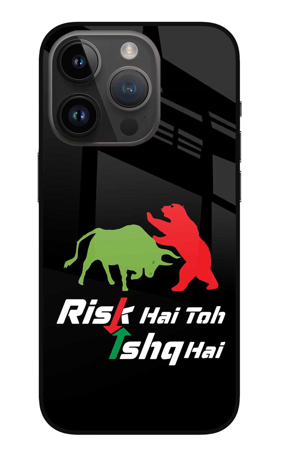 Risk Hai Toh Ishq Hai iPhone 14 Pro Glass Case - Risk Hai Toh Ishq Hai iPhone 14 Pro Glass Case Risk Hai Toh Ishq Hai iPhone 14 Pro Glass Case