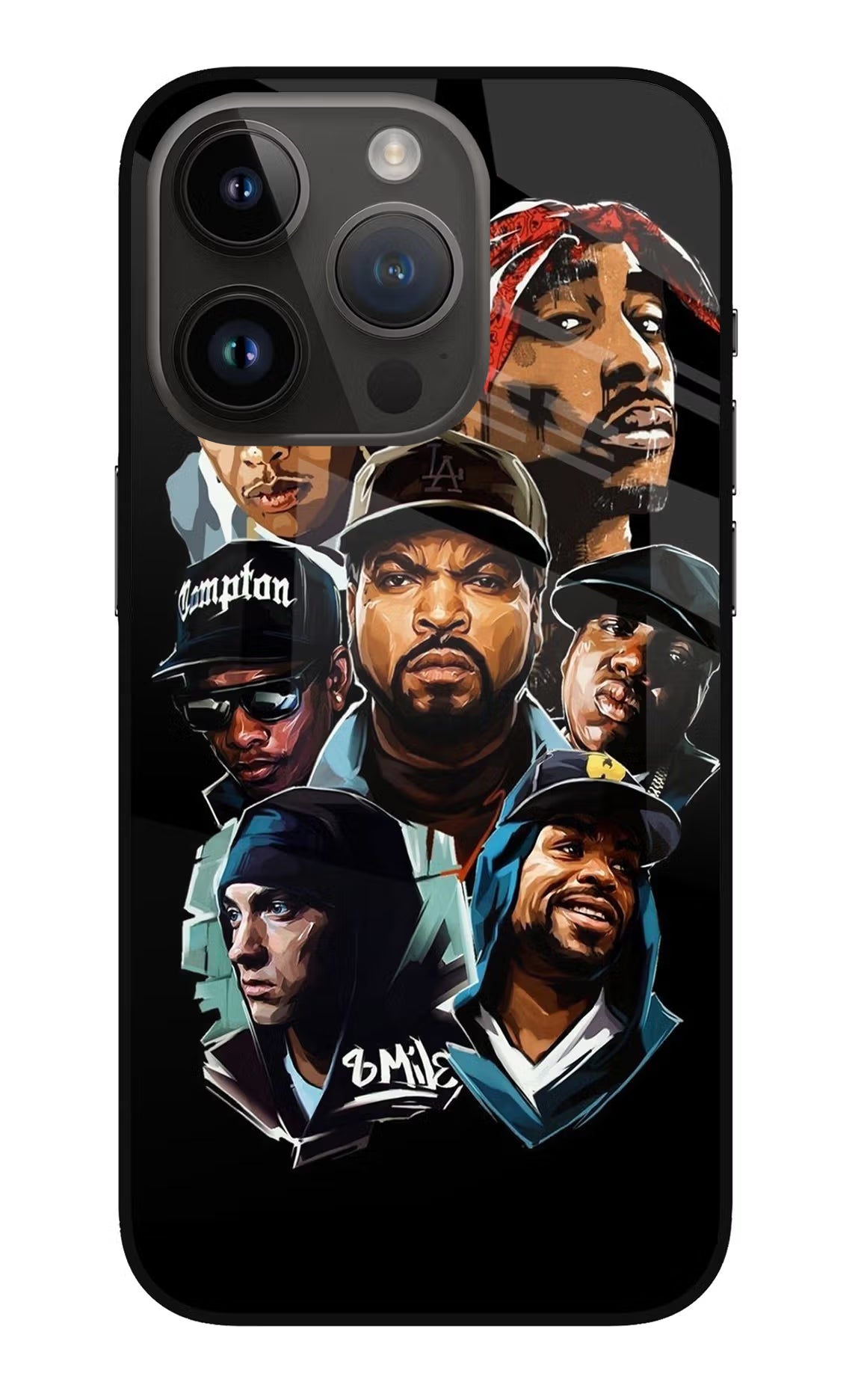 Rappers iPhone 14 Pro Glass Case - Rappers iPhone 14 Pro Glass Case Rappers iPhone 14 Pro Glass Case