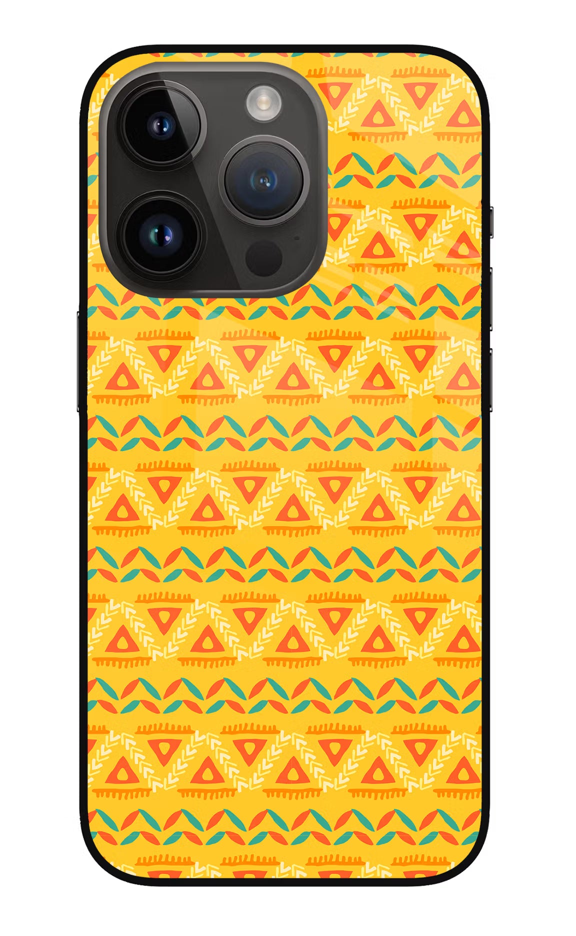 Tribal Pattern iPhone 14 Pro Glass Case - Tribal Pattern iPhone 14 Pro Glass Case Tribal Pattern iPhone 14 Pro Glass Case