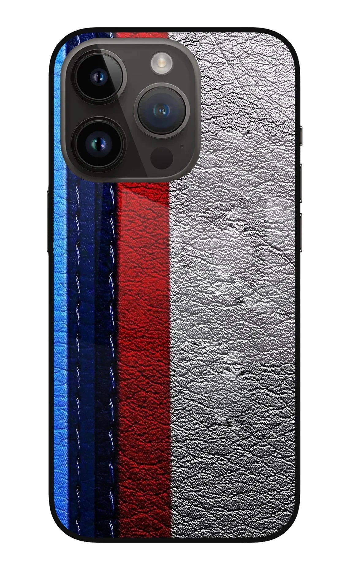 BMW Stripes iPhone 14 Pro Glass Case - BMW Stripes iPhone 14 Pro Glass Case BMW Stripes iPhone 14 Pro Glass Case