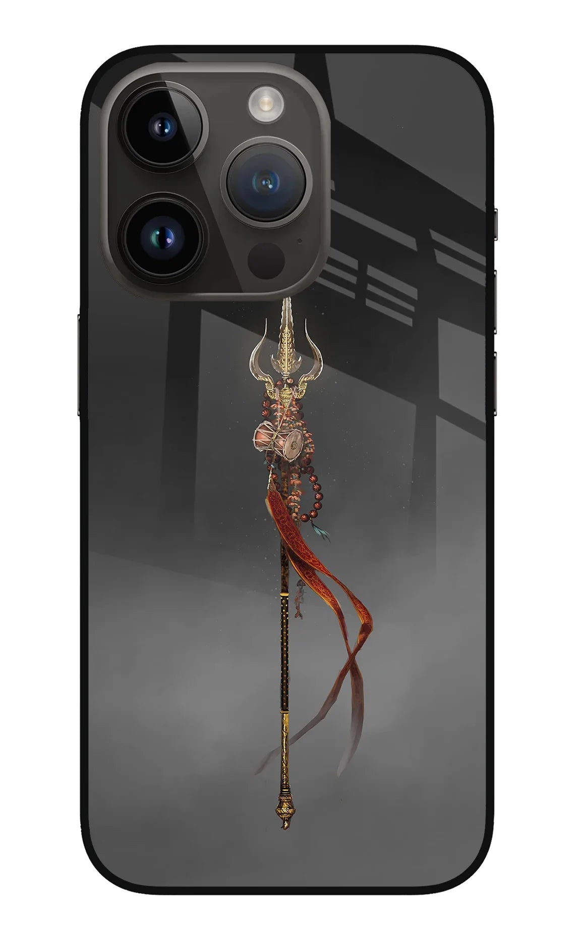 Shiv Trishul iPhone 14 Pro Glass Case - Shiv Trishul iPhone 14 Pro Glass Case Shiv Trishul iPhone 14 Pro Glass Case