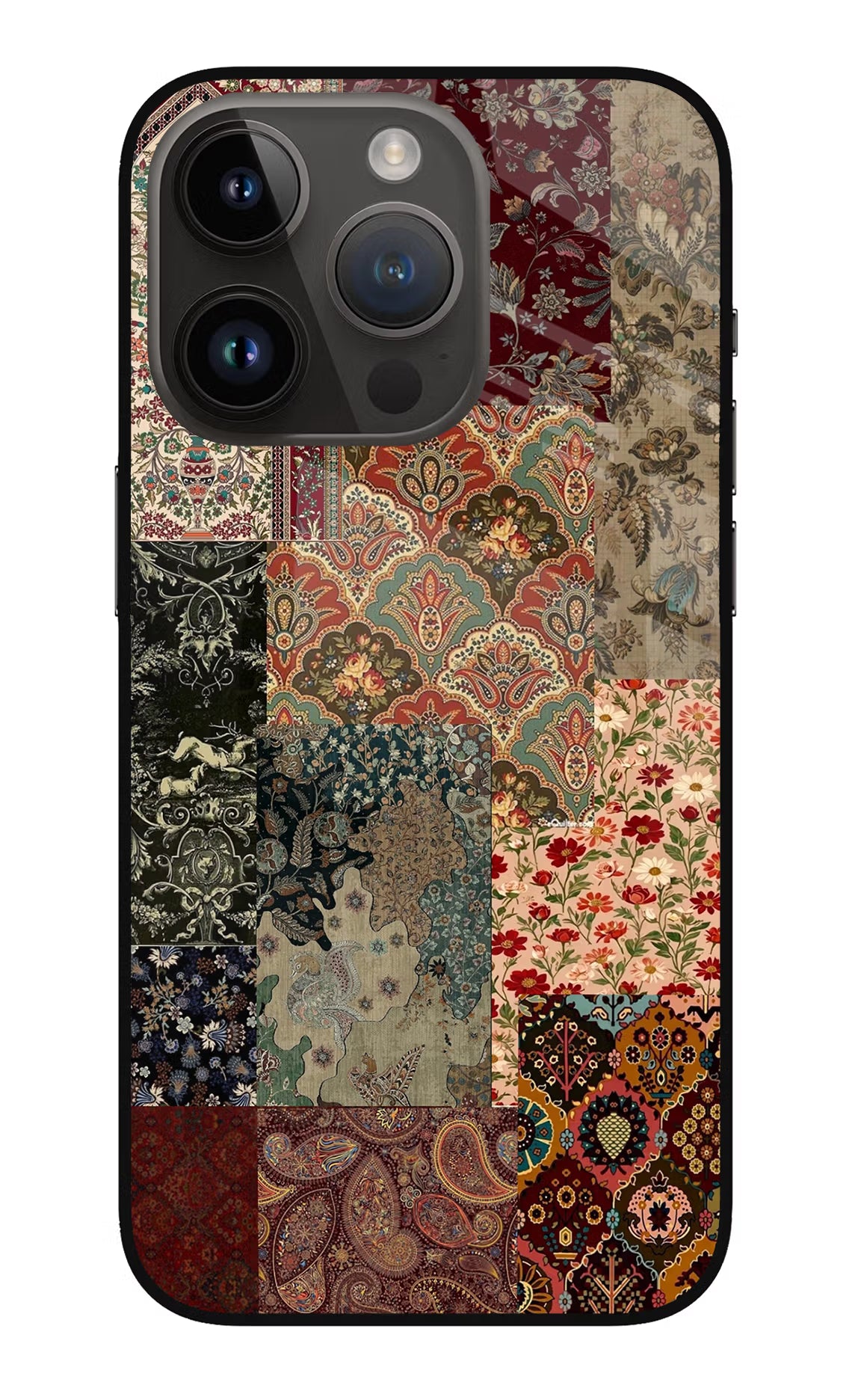 Desi Print iPhone 14 Pro Glass Case - Desi Print iPhone 14 Pro Glass Case Desi Print iPhone 14 Pro Glass Case