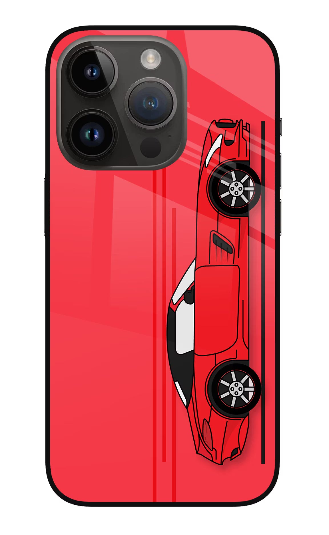 Red Velocity iPhone 14 Pro Glass Case - Red Velocity iPhone 14 Pro Glass Case Red Velocity iPhone 14 Pro Glass Case