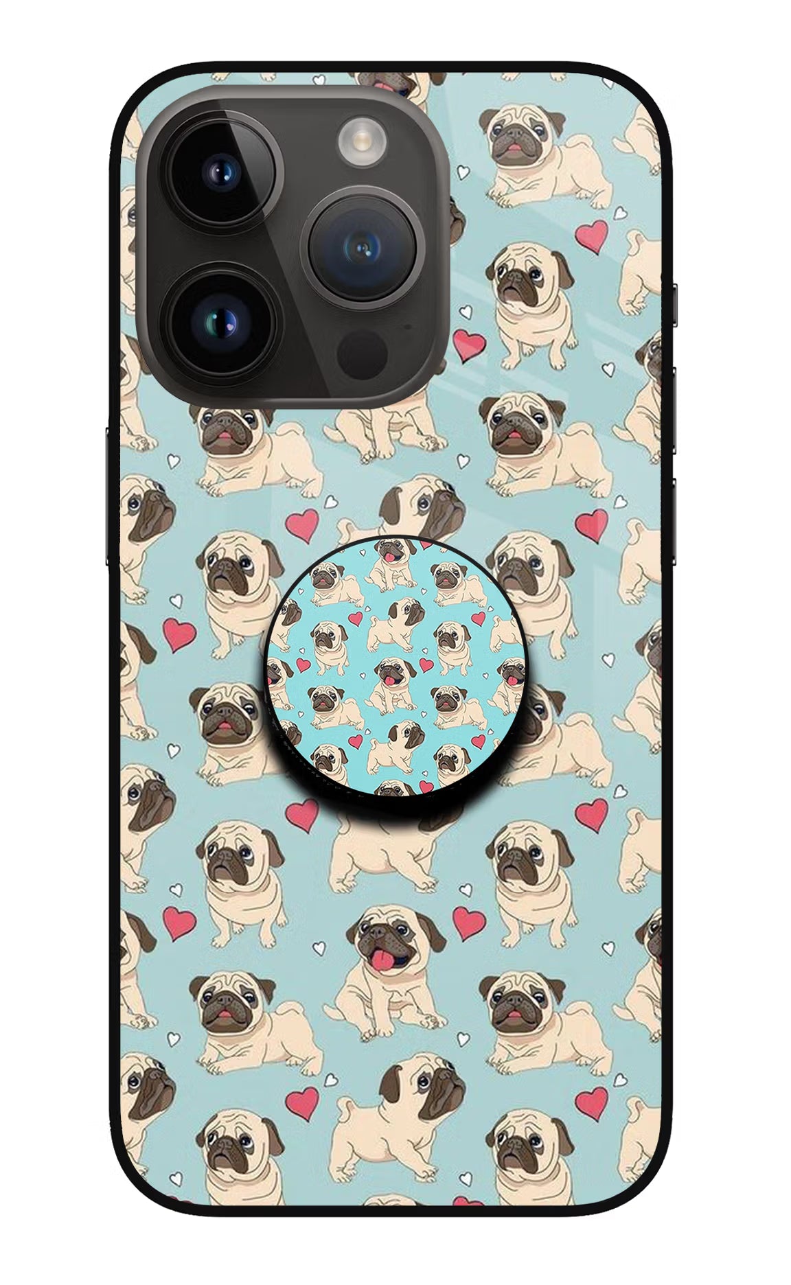 Pug Dog iPhone 14 Pro Glass Case - Pug Dog iPhone 14 Pro Glass Case Pug Dog iPhone 14 Pro Glass Case