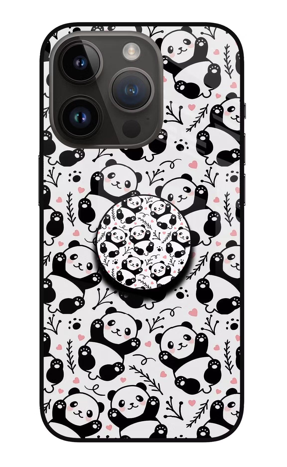 Cute Panda iPhone 14 Pro Glass Case - Cute Panda iPhone 14 Pro Glass Case Cute Panda iPhone 14 Pro Glass Case