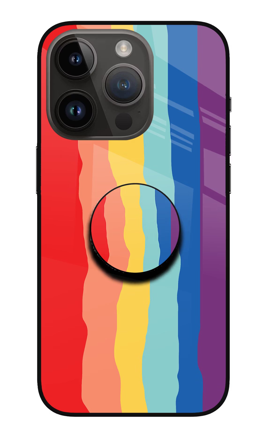 Rainbow iPhone 14 Pro Glass Case - Rainbow iPhone 14 Pro Glass Case Rainbow iPhone 14 Pro Glass Case