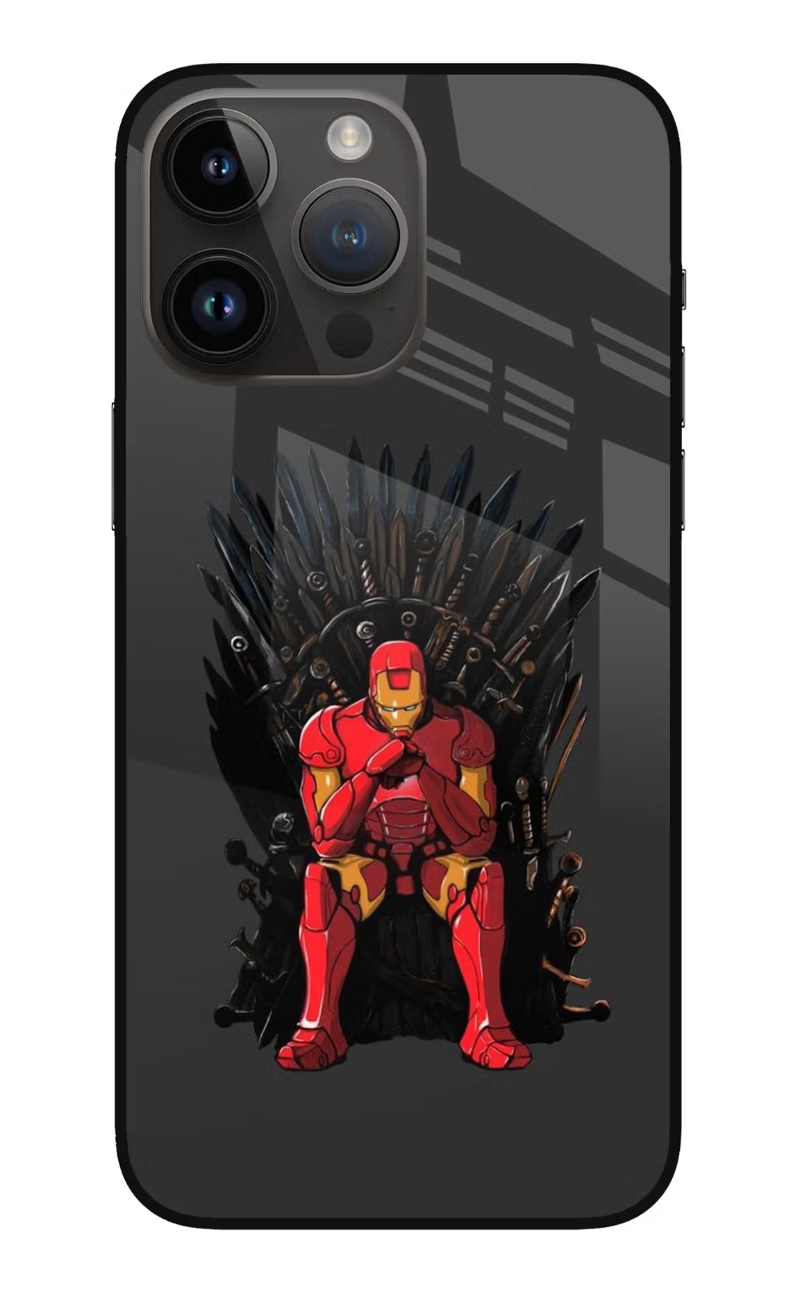 Ironman Throne iPhone 14 Pro Max Glass Case - Ironman Throne iPhone 14 Pro Max Glass Case Ironman Throne iPhone 14 Pro Max Glass Case
