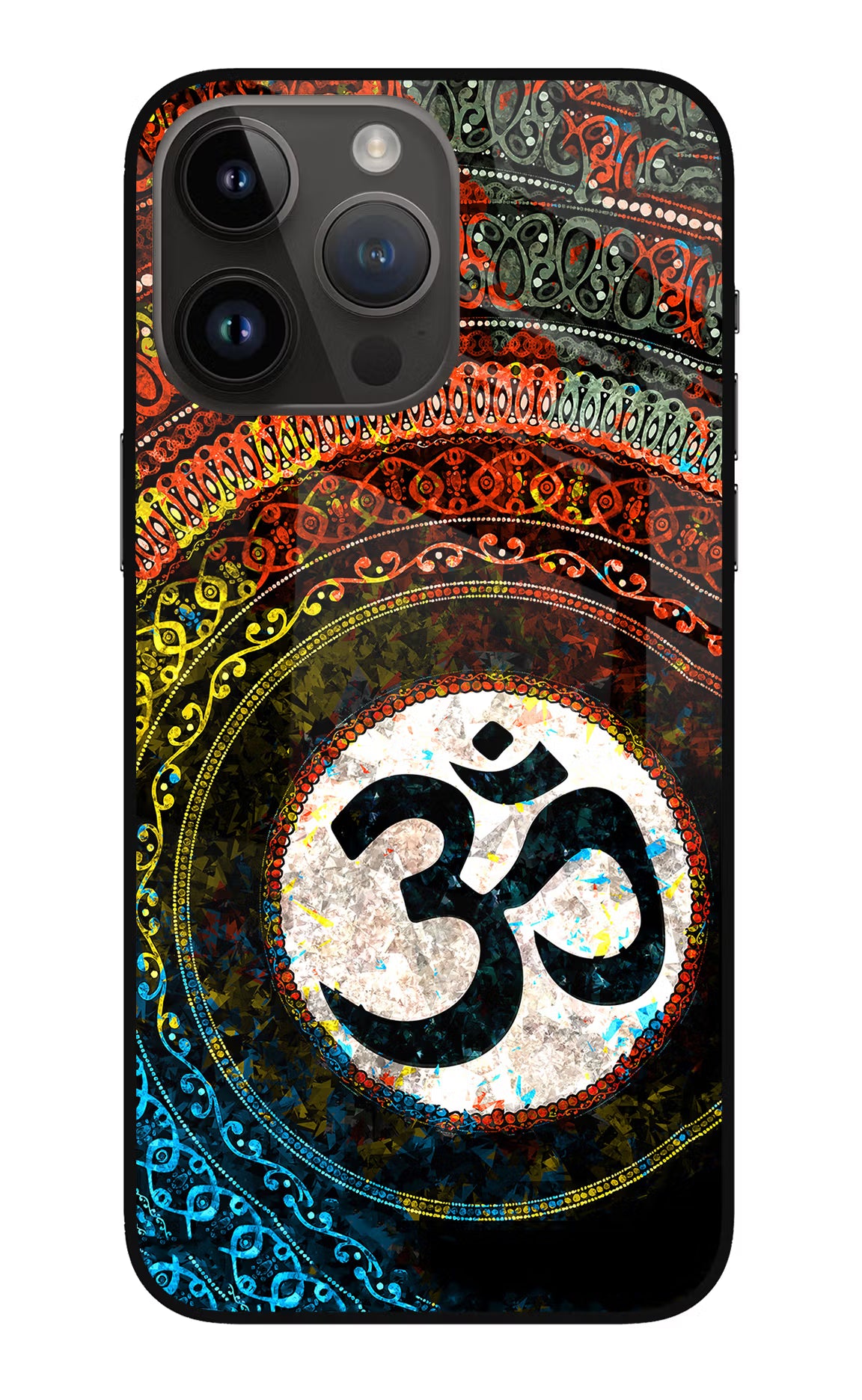 Om Cultural iPhone 14 Pro Max Glass Case - Om Cultural iPhone 14 Pro Max Glass Case Om Cultural iPhone 14 Pro Max Glass Case