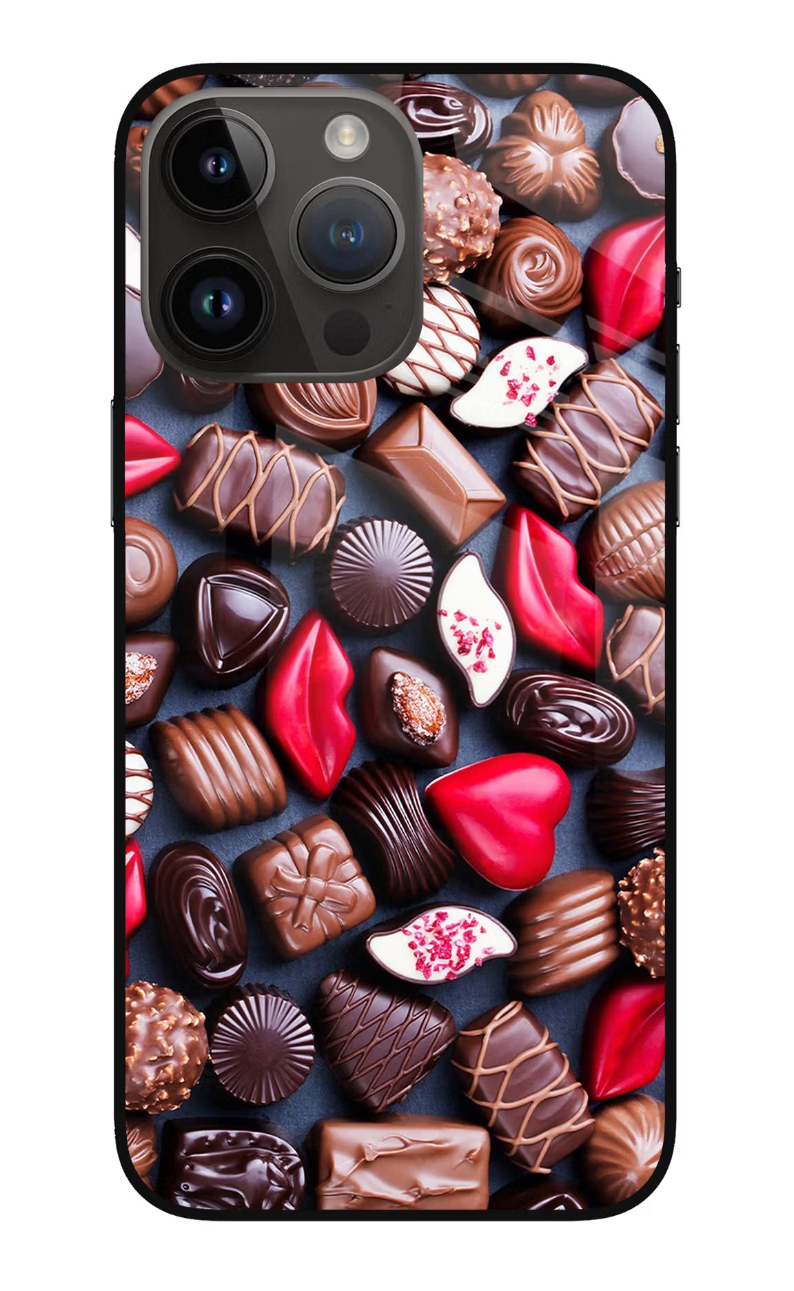 Chocolates iPhone 14 Pro Max Glass Case - Chocolates iPhone 14 Pro Max Glass Case Chocolates iPhone 14 Pro Max Glass Case