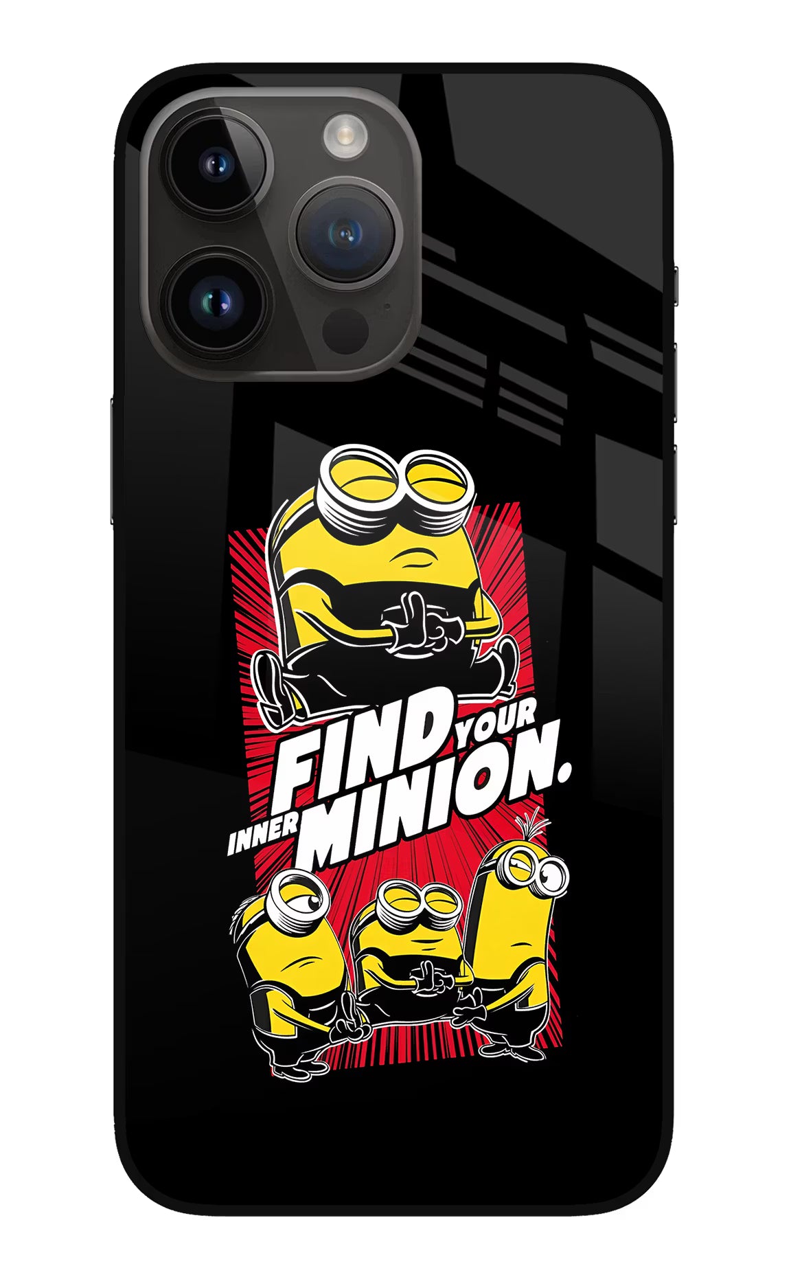 Find your inner Minion iPhone 14 Pro Max Glass Case - Find your inner Minion iPhone 14 Pro Max Glass Case Find your inner Minion iPhone 14 Pro Max Glass Case