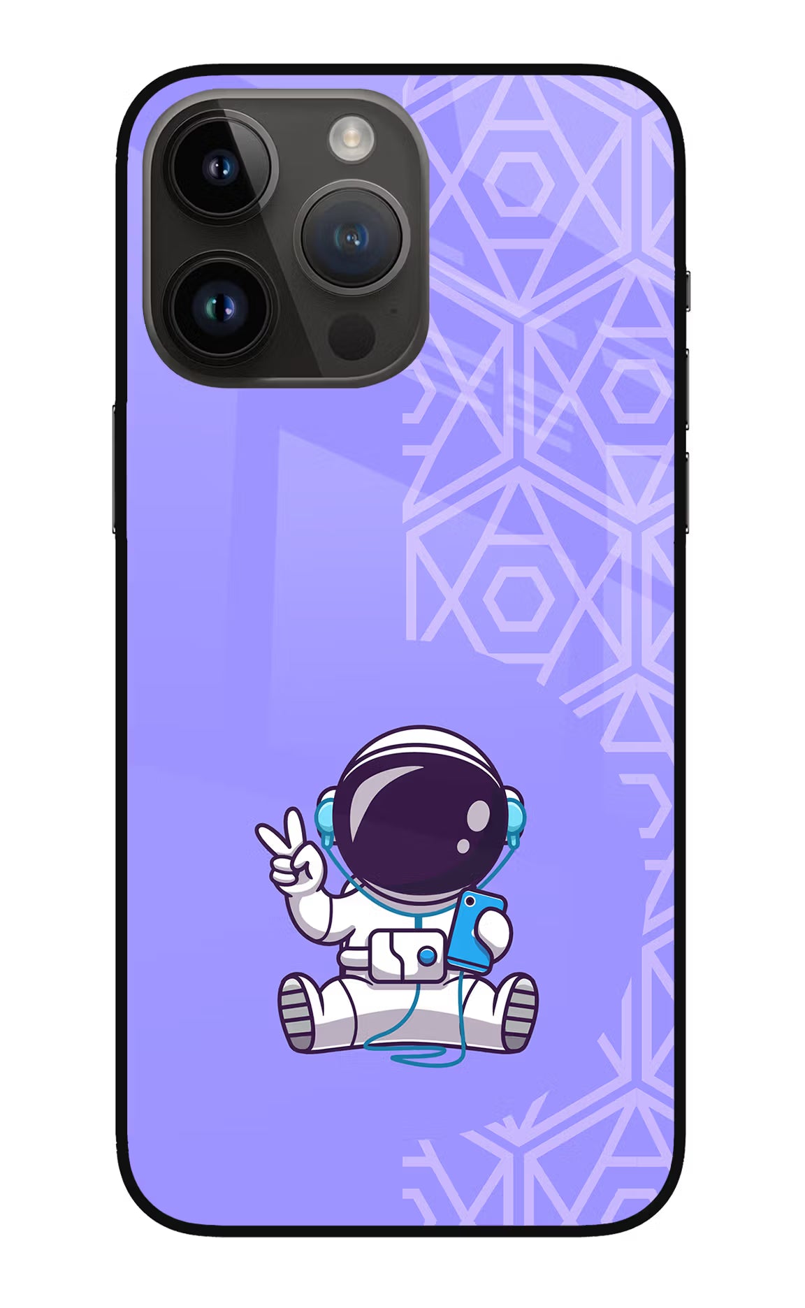 Cute Astronaut Chilling iPhone 14 Pro Max Glass Case - Cute Astronaut Chilling iPhone 14 Pro Max Glass Case Cute Astronaut Chilling iPhone 14 Pro Max Glass Case