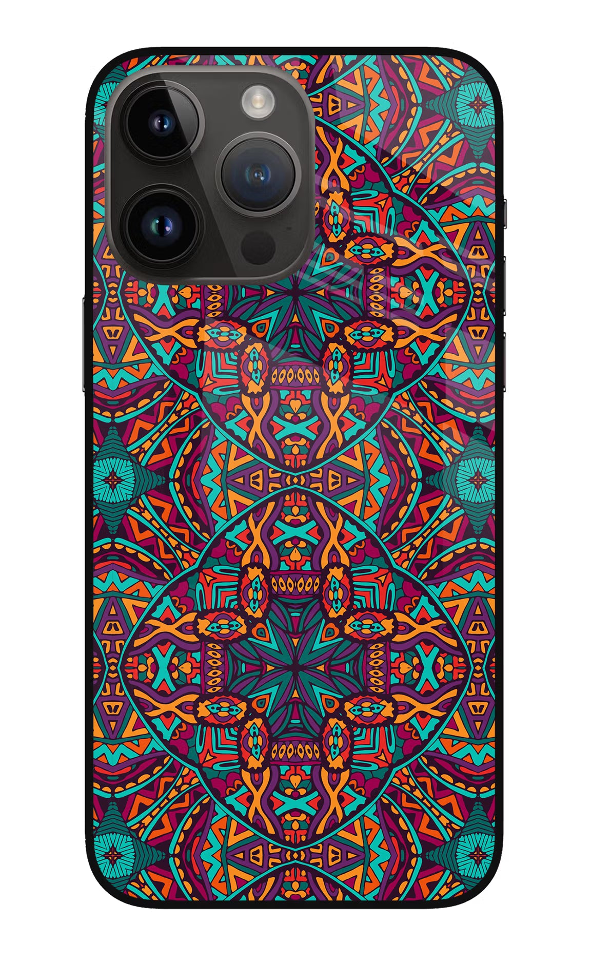 Colour Mandala iPhone 14 Pro Max Glass Case - Colour Mandala iPhone 14 Pro Max Glass Case Colour Mandala iPhone 14 Pro Max Glass Case
