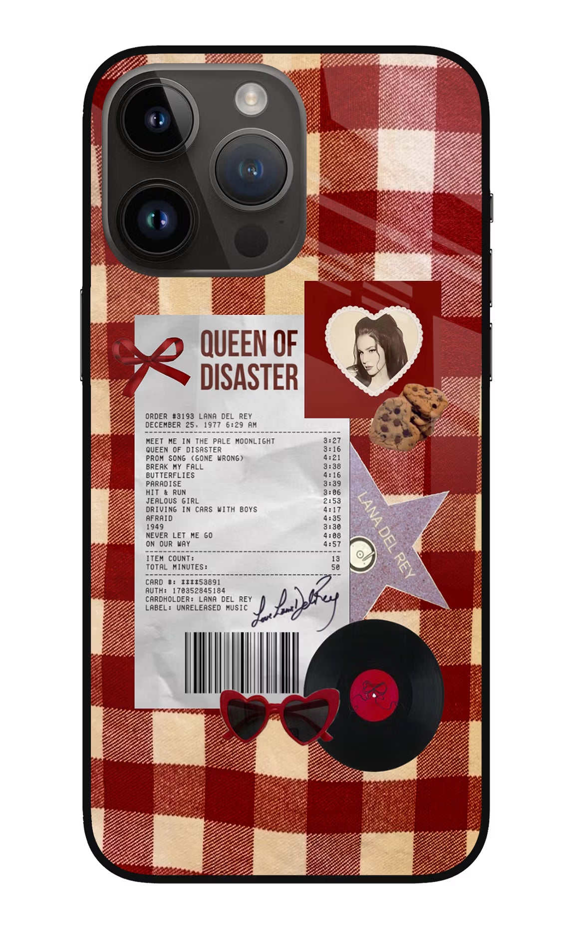 Queen of Disaster iPhone 14 Pro Max Glass Case - Queen of Disaster iPhone 14 Pro Max Glass Case Queen of Disaster iPhone 14 Pro Max Glass Case