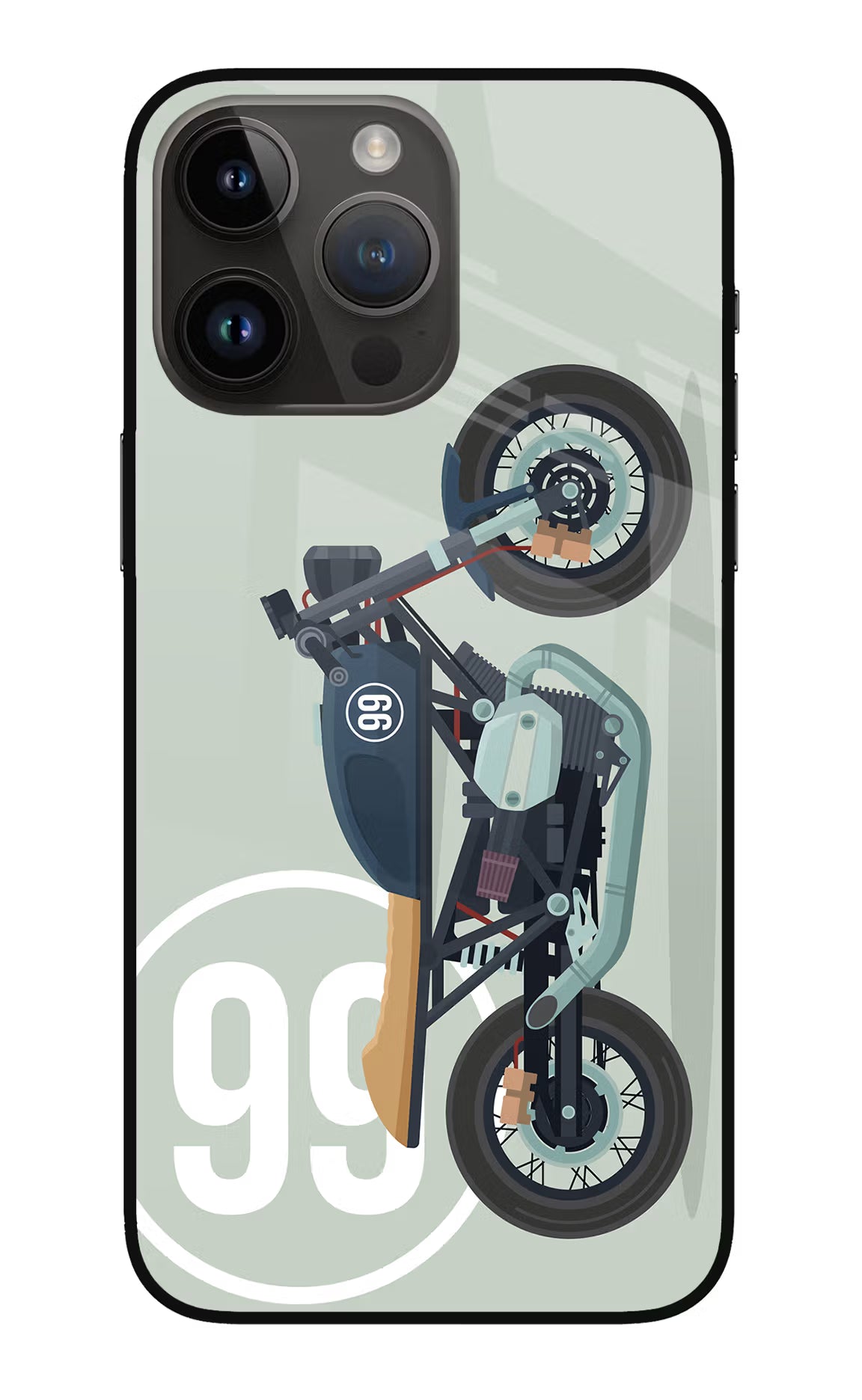 Classic Cafe Racer 99 iPhone 14 Pro Max Glass Case - Classic Cafe Racer 99 iPhone 14 Pro Max Glass Case Classic Cafe Racer 99 iPhone 14 Pro Max Glass Case
