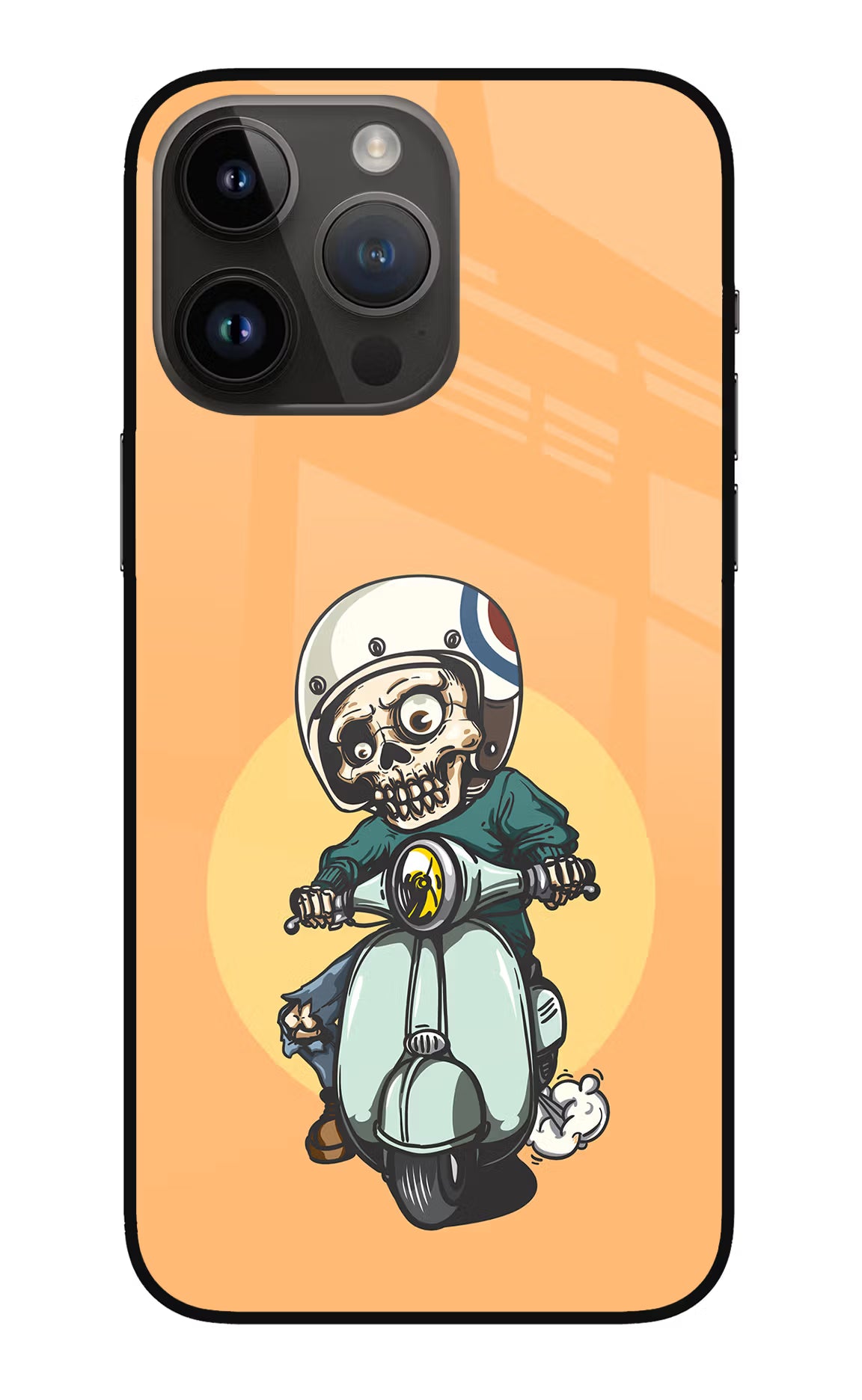 Undead Biker iPhone 14 Pro Max Glass Case - Undead Biker iPhone 14 Pro Max Glass Case Undead Biker iPhone 14 Pro Max Glass Case