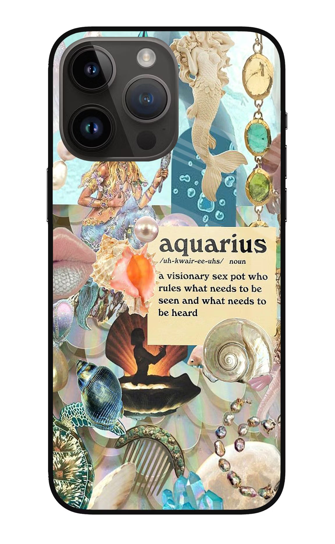Aquarius Zodiac iPhone 14 Pro Max Glass Case - Aquarius Zodiac iPhone 14 Pro Max Glass Case Aquarius Zodiac iPhone 14 Pro Max Glass Case