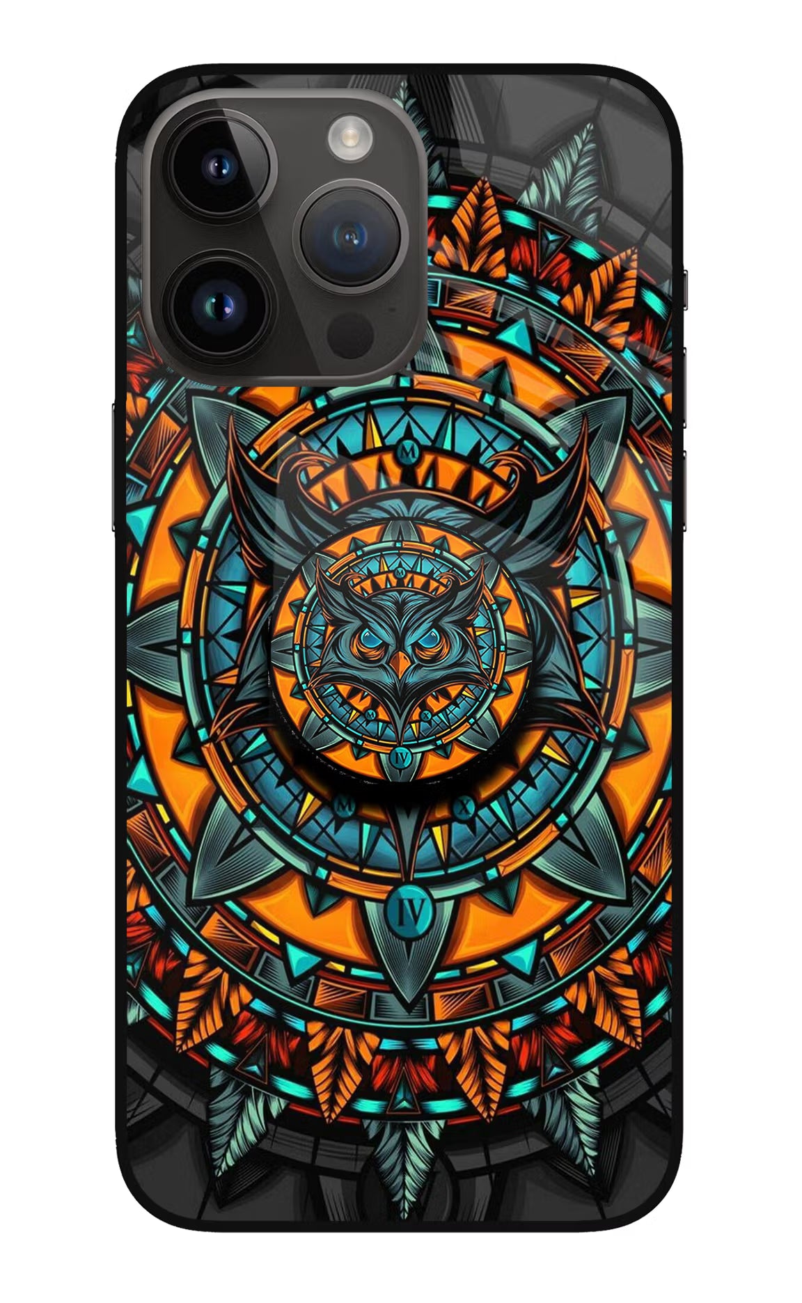 Angry Owl iPhone 14 Pro Max Glass Case - Angry Owl iPhone 14 Pro Max Glass Case Angry Owl iPhone 14 Pro Max Glass Case