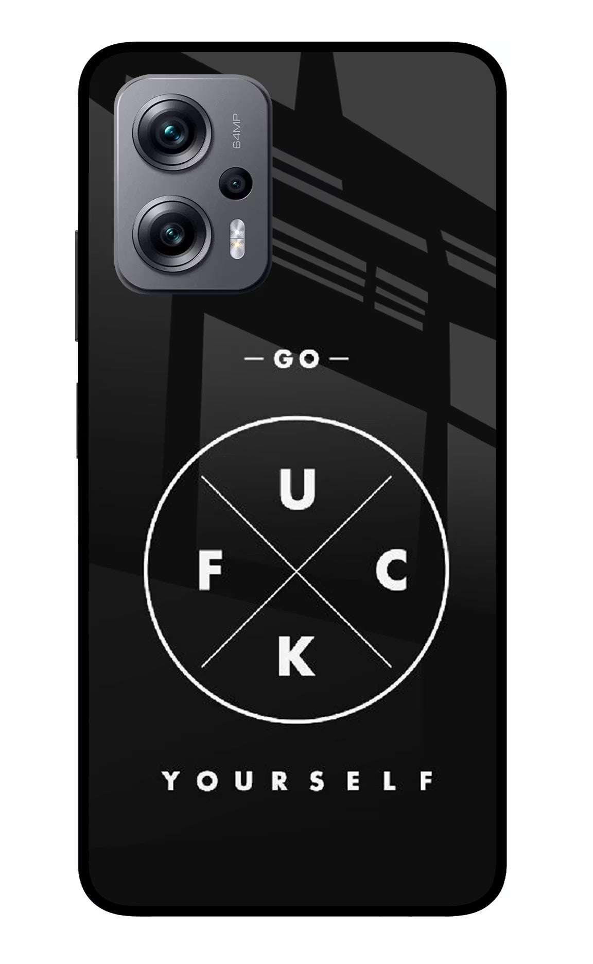 Go Fuck Yourself Redmi K50i Glass Case - Go Fuck Yourself Redmi K50i Glass Case Go Fuck Yourself Redmi K50i Glass Case